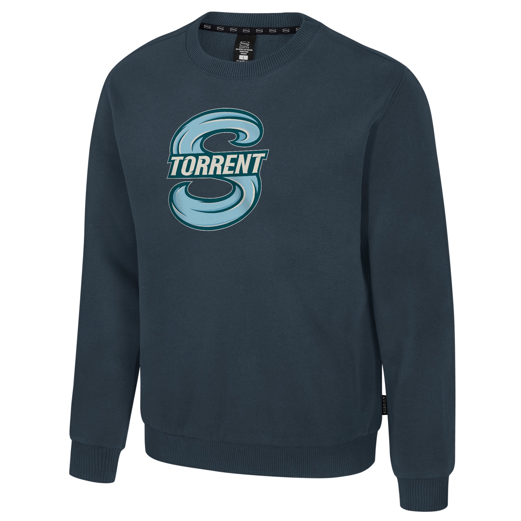 Adult Seattle Torrent Stadium Essentials Club Level Fleece Crewneck Sweater - Crewneck in Charcoal