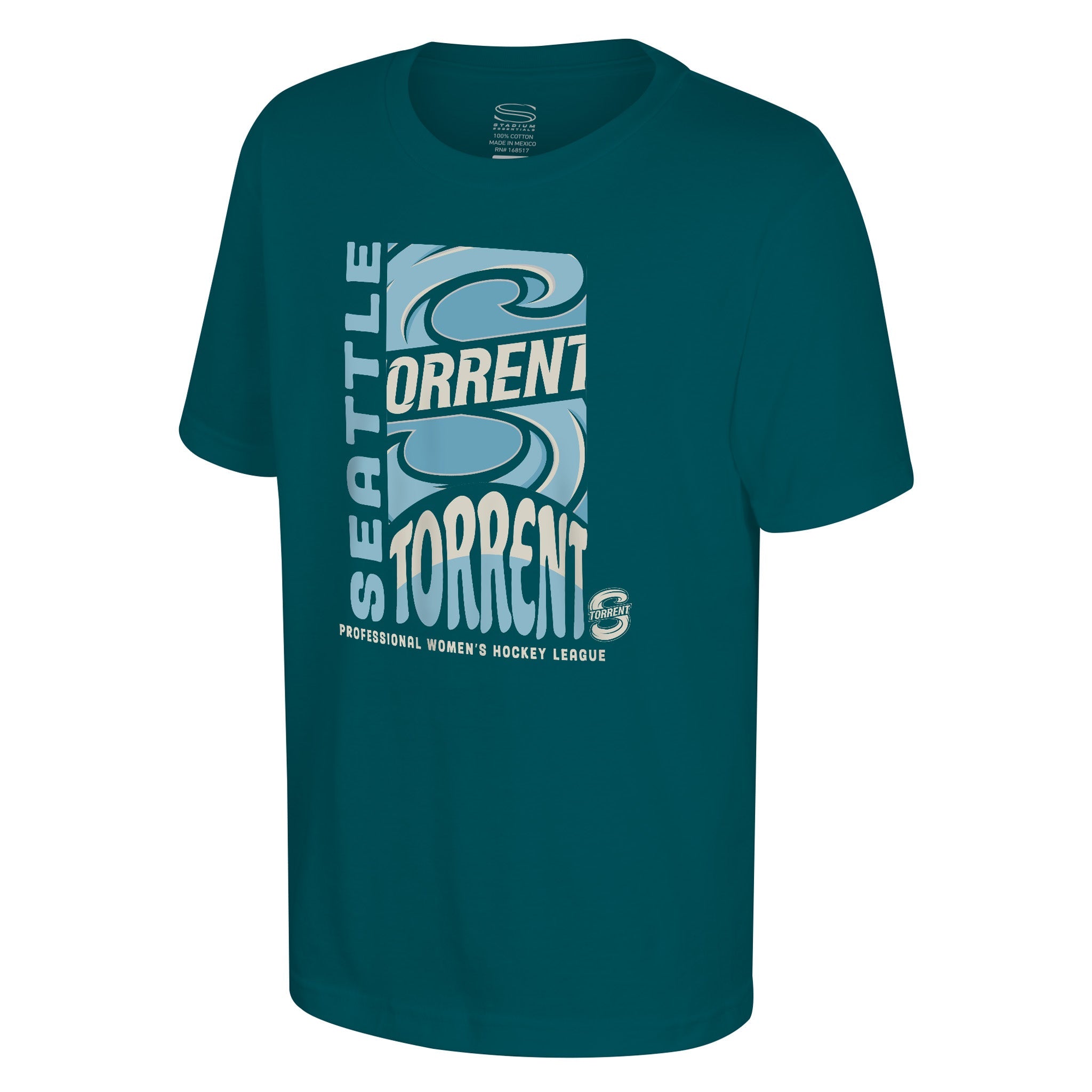 Youth Seattle Torrent Stadium Essentials Pop Up T-Shirt - T-Shirt in Green