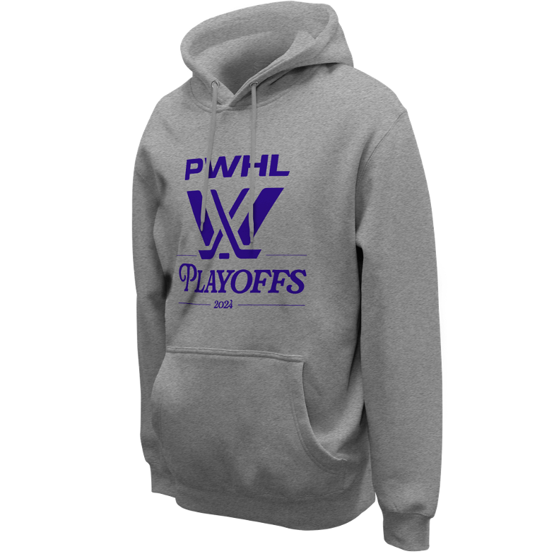 PWHL Playoffs Sticks Logo Hoodie - Hoodie in Grey