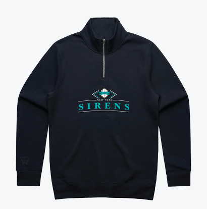 New York Sirens Unisex Peace Collective Fleece Quarter Zip - Quarter Zip in Navy
