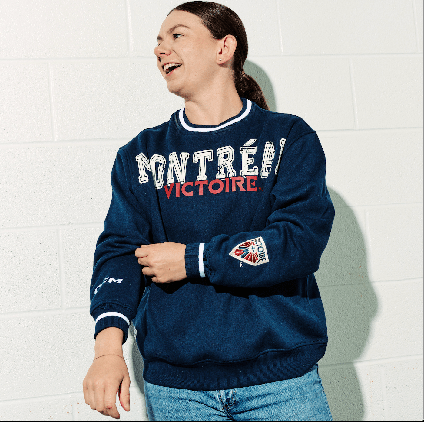 Women's Montreal Victoire CCM Wordmark Crew - Crewneck in S