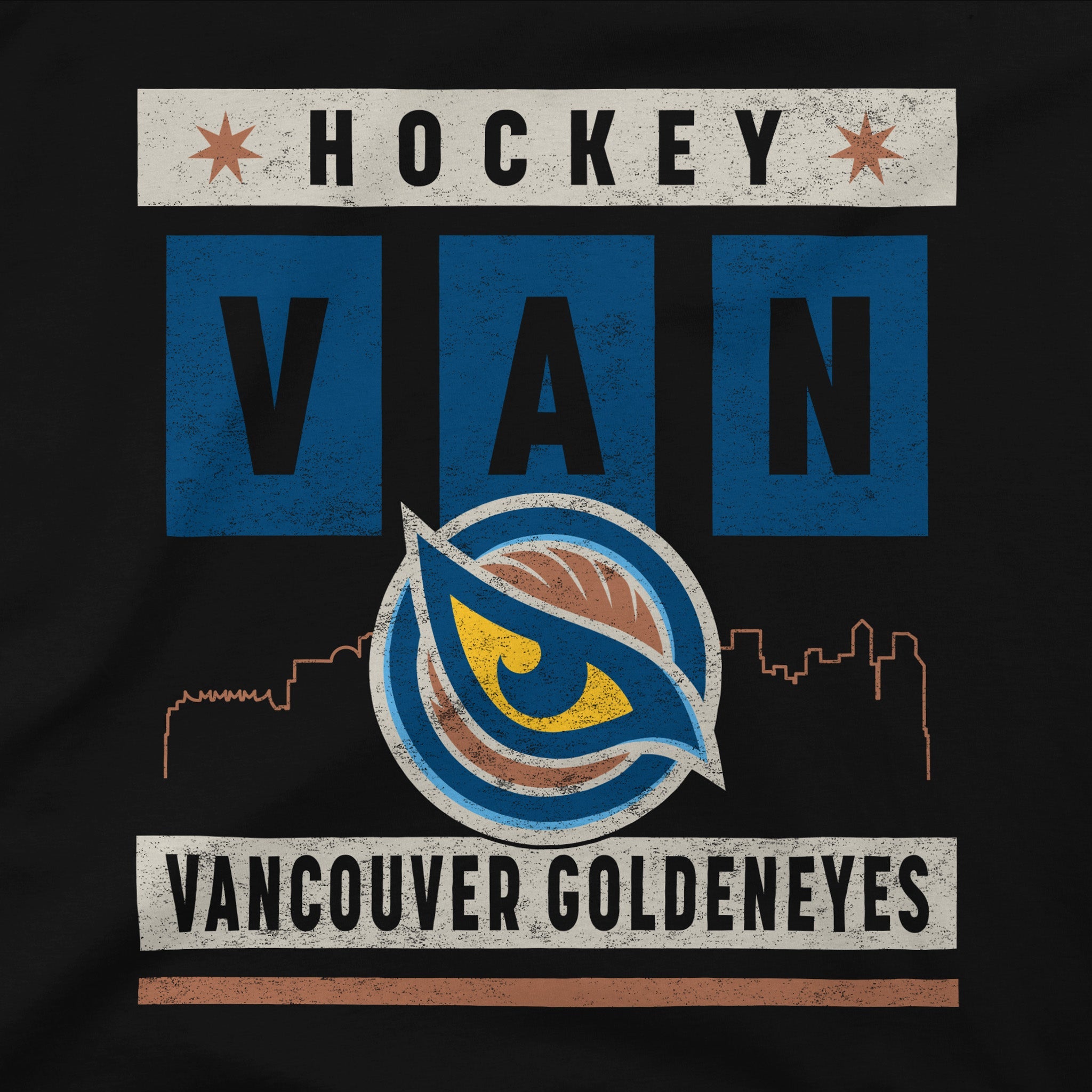 Adult Vancouver Goldeneyes Stadium Essentials Big Shot Urban T-Shirt - T-Shirt in Black