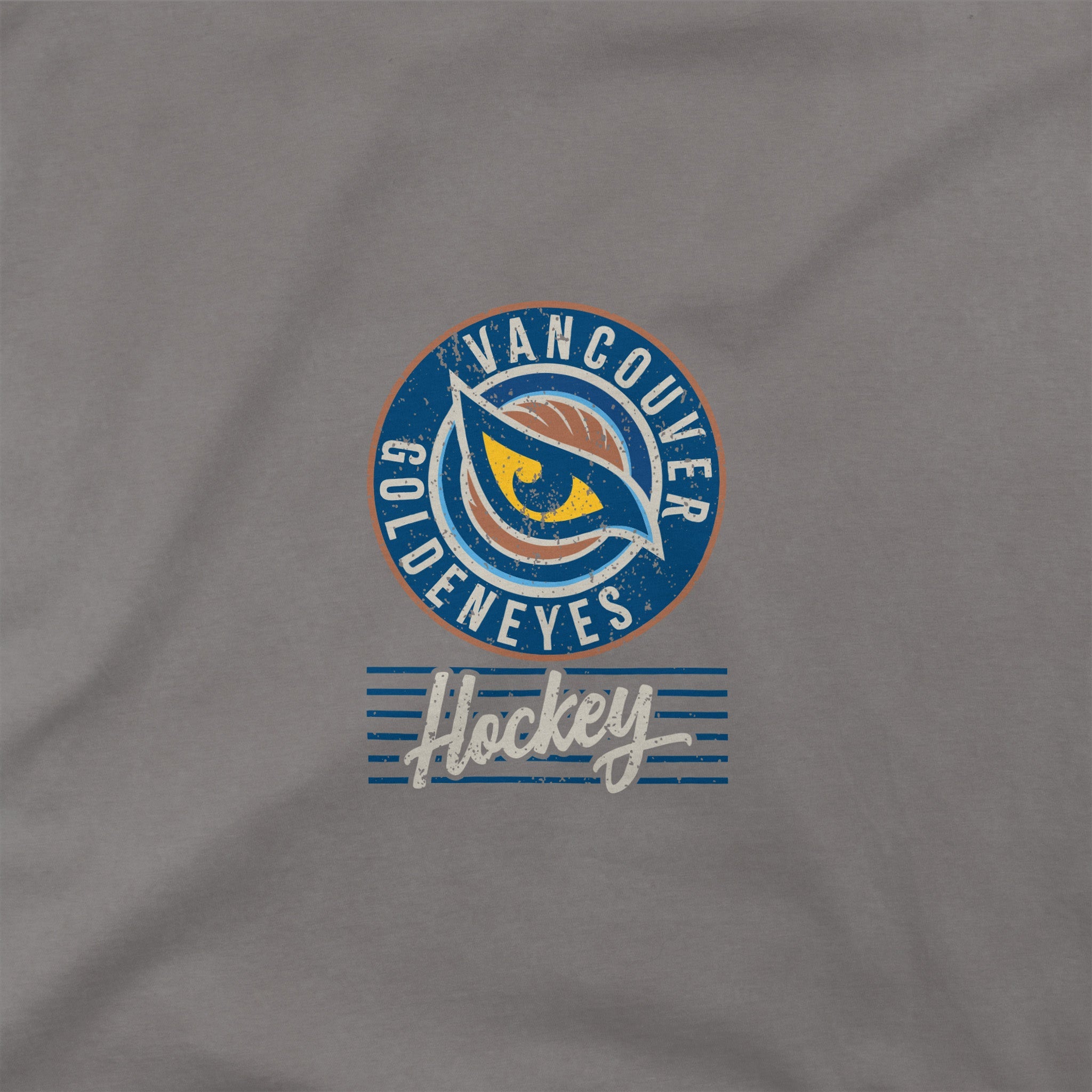 Adult Vancouver Goldeneyes Stadium Essentials Laylow Vintage T-Shirt - T-Shirt in Grey