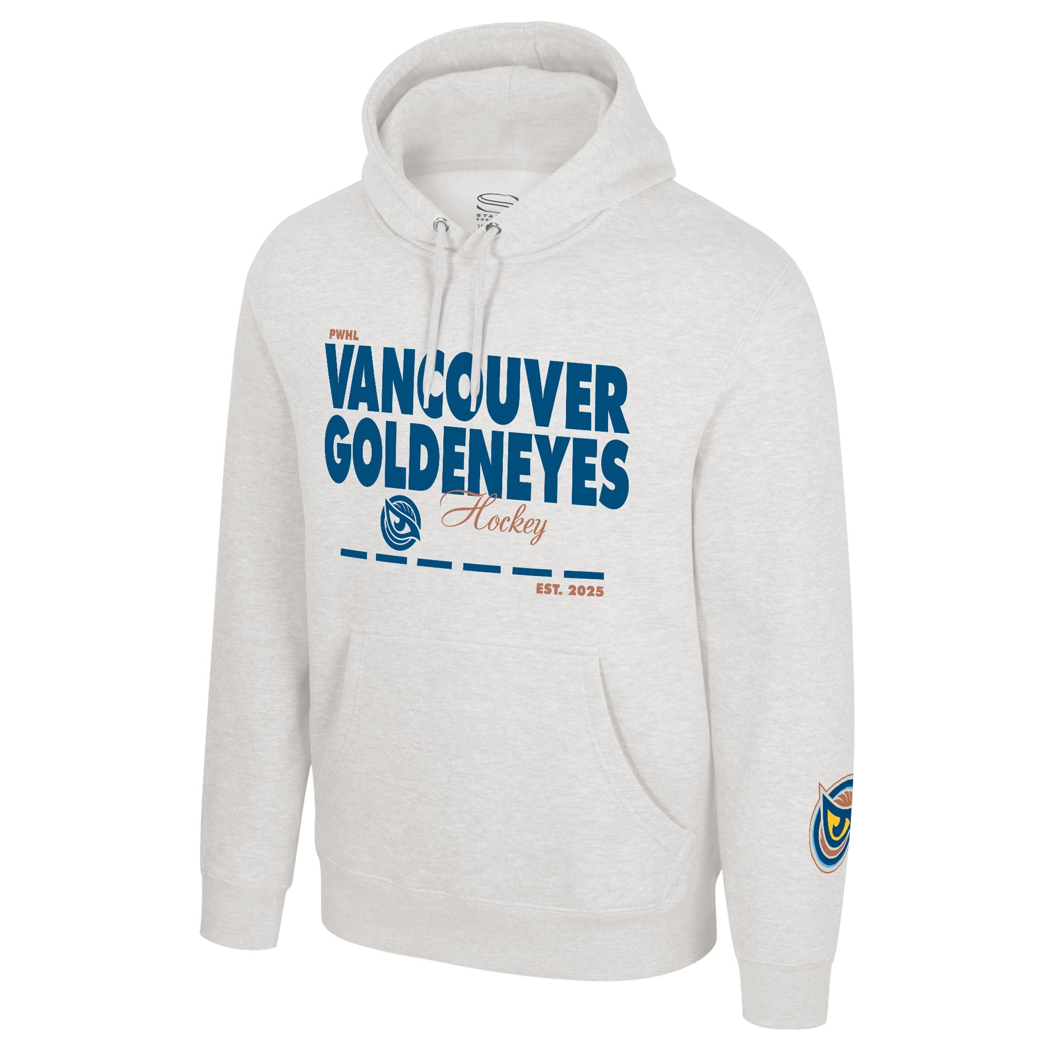 Adult Vancouver Goldeneyes Stadium Essentials No Time Hoodie - Hoodie in Oatmeal Heather