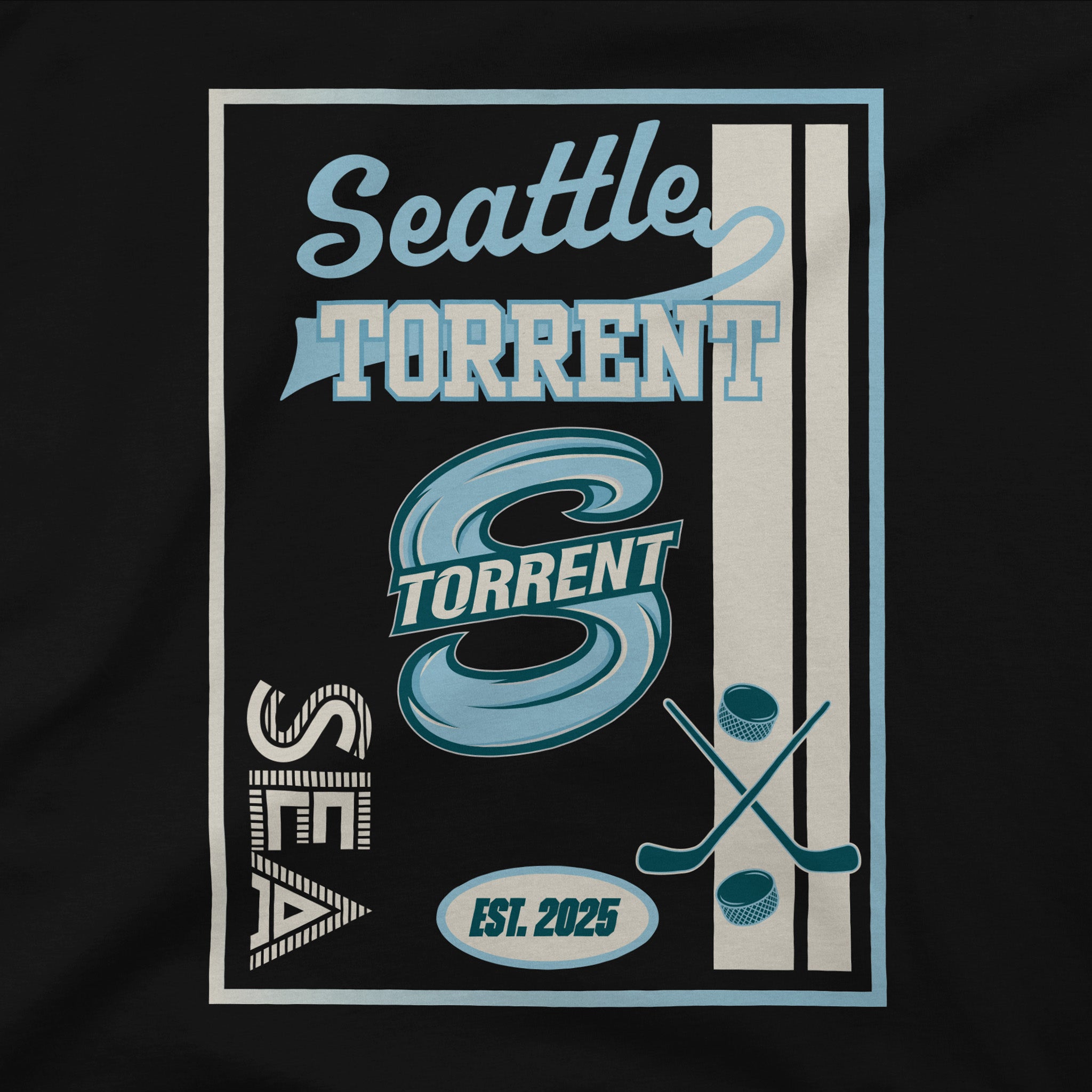 Youth Seattle Torrent Stadium Essentials Jumbo Hoodie - Hoodie in Black