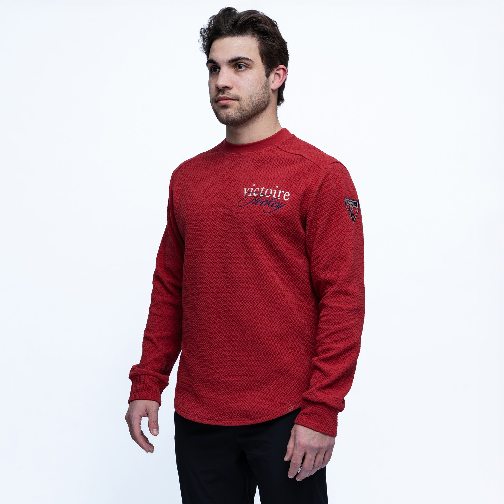 Adult Montreal Victoire Royalty Waffle Crew - Crewneck in XS
