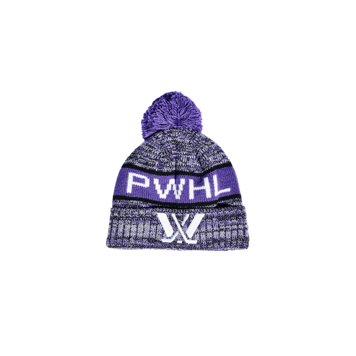 Youth PWHL New Era Knit Tri Color Pom Beanie