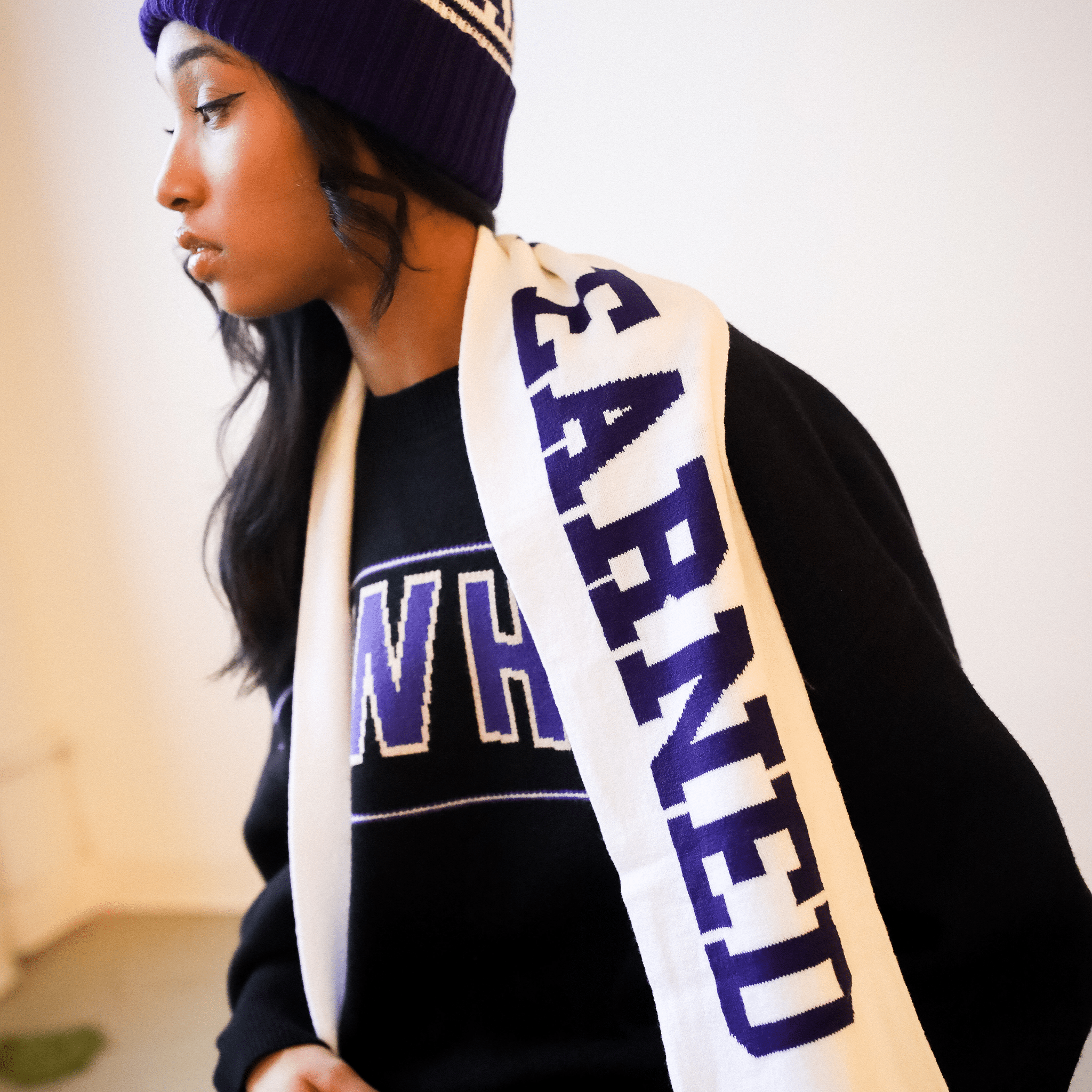 Adult PWHL Peace Collective Ice Time Earned Knit Scarf - Scarf in Purple