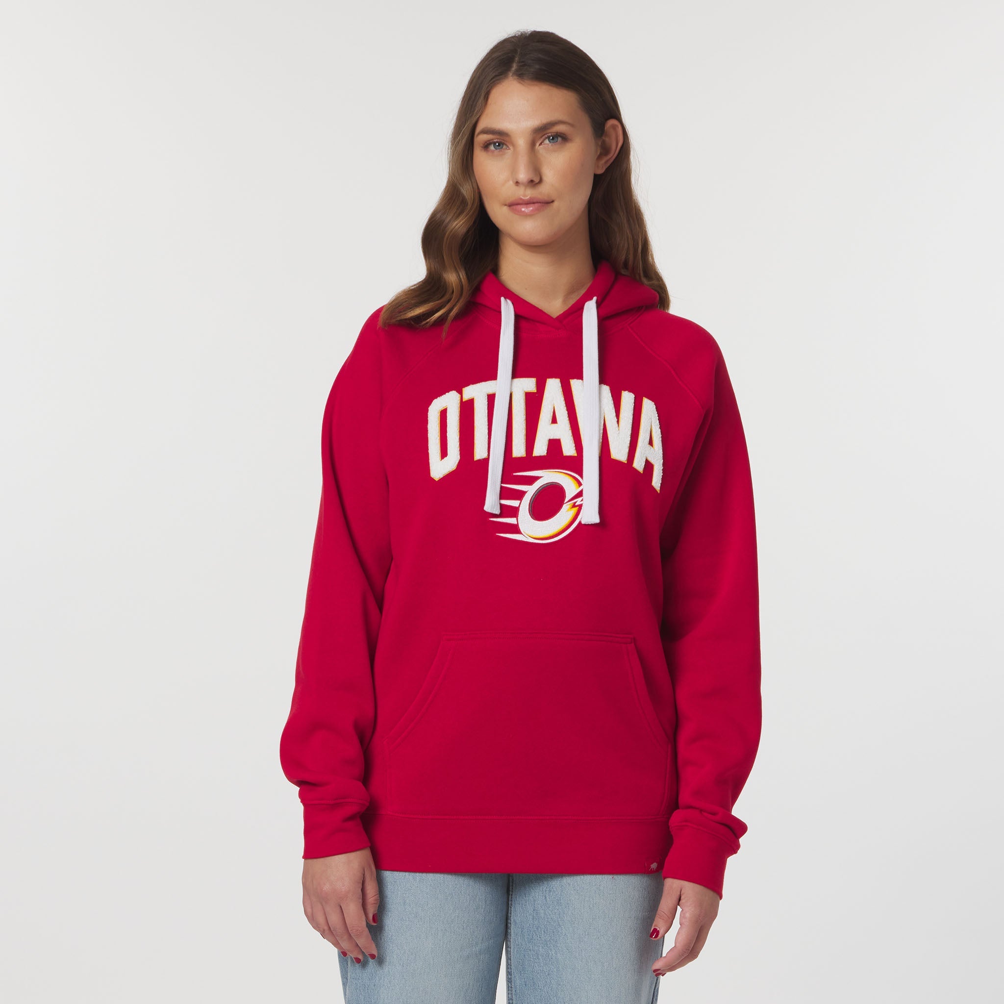 Adult Ottawa Charge Sportiqe Chenille Olsen Hoodie - Hoodie in Red