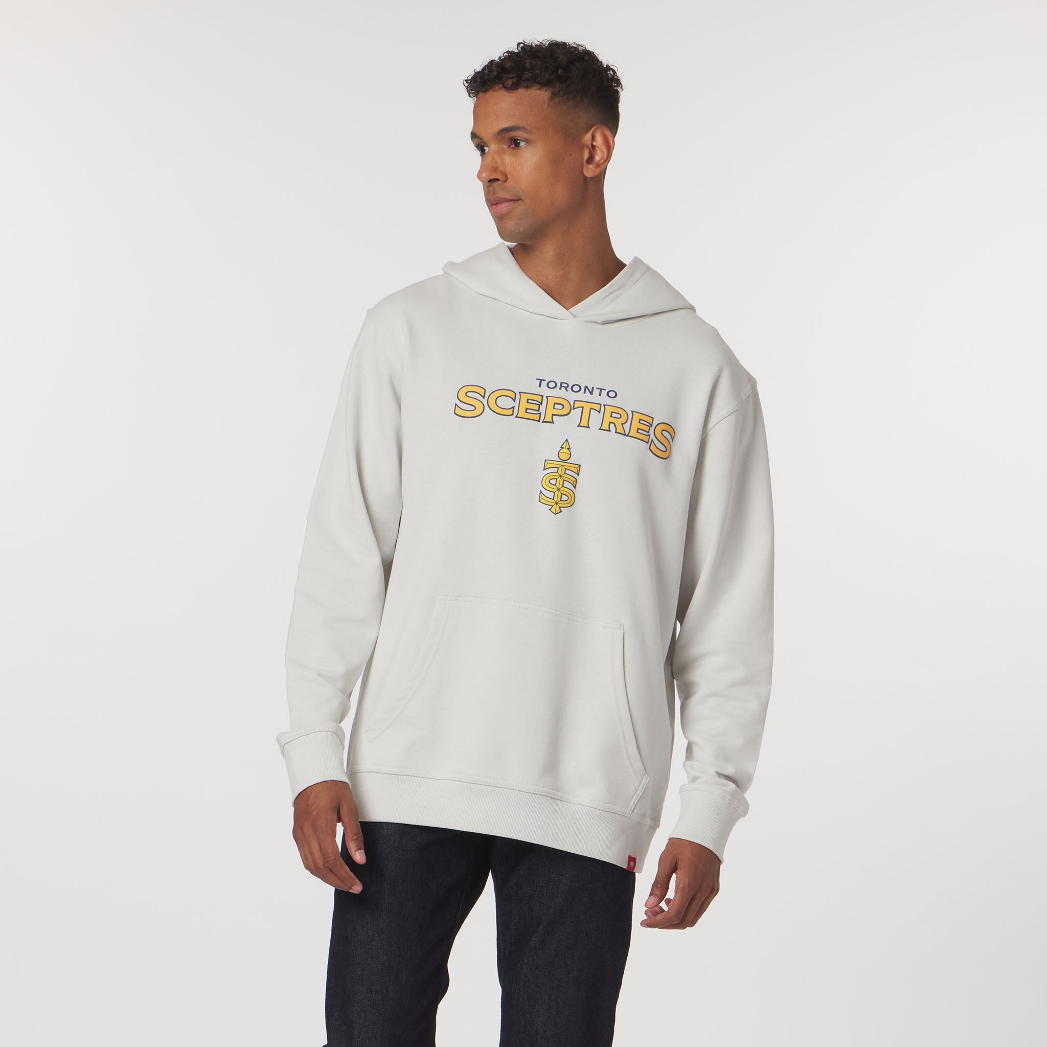 Adult Toronto Sceptres Sportiqe Velvet Logo Drake Hoodie - Hoodie in Stone