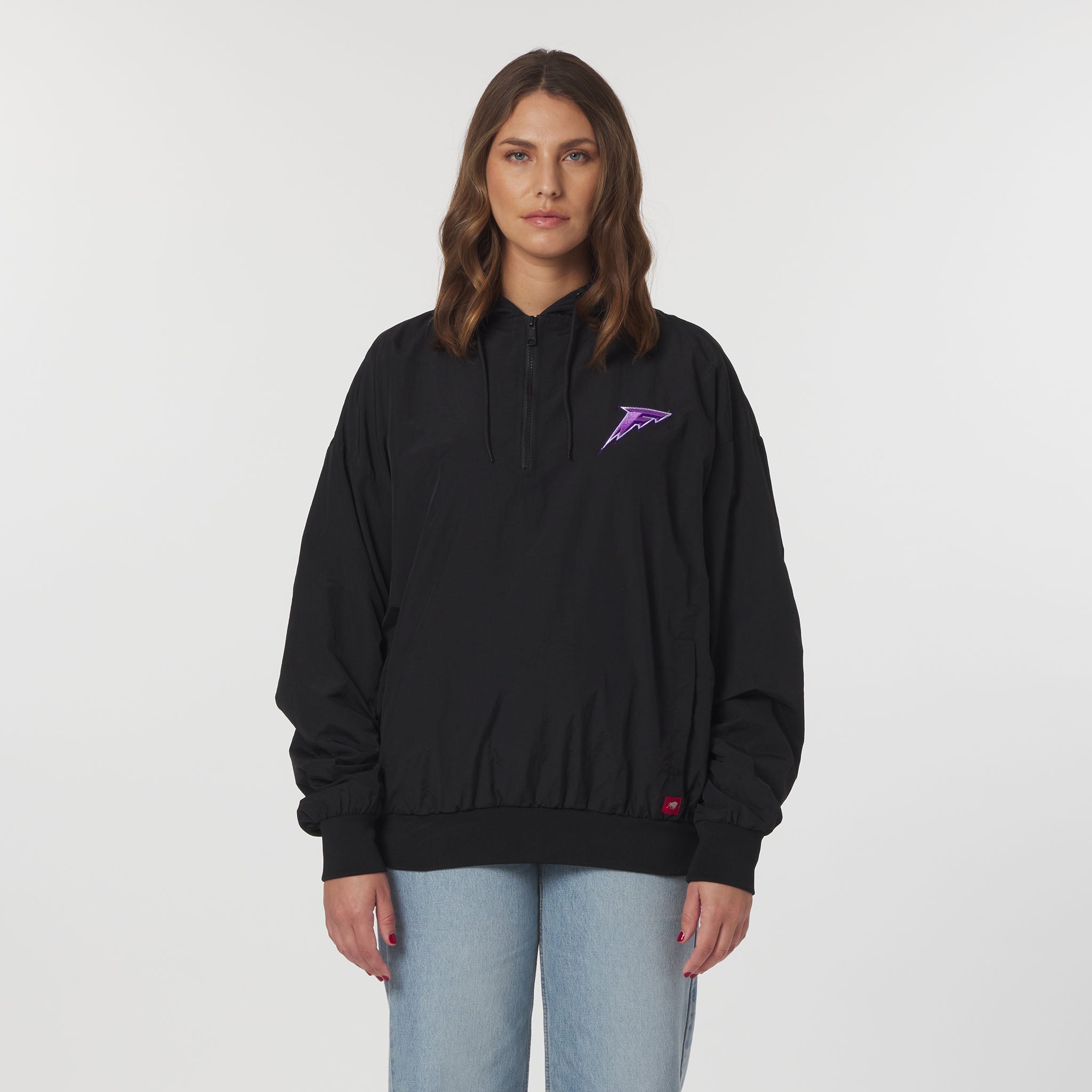 Adult Minnesota Frost Sportiqe Logo Winfield 1/4 Zip Jacket - Jacket in Black
