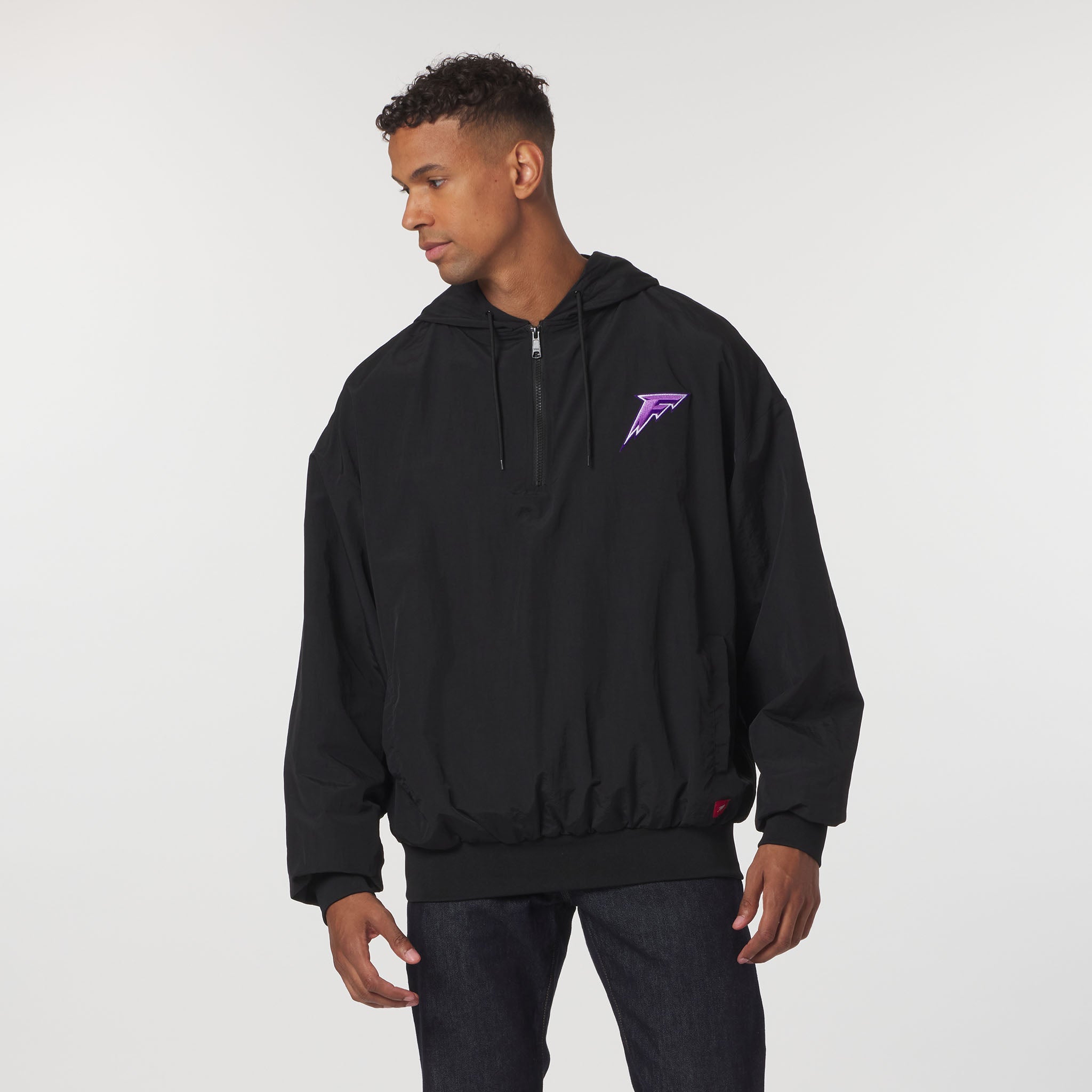 Adult Minnesota Frost Sportiqe Logo Winfield 1/4 Zip Jacket - Jacket in Black