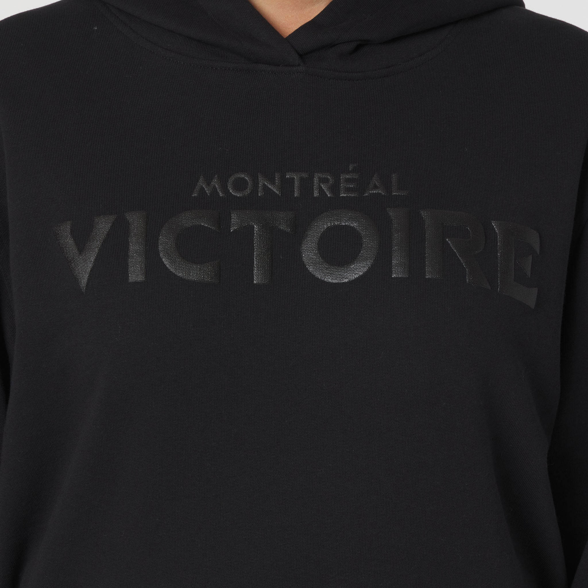 Adult Montreal Victoire Sportiqe Puff Ink Logo Drake Hoodie - Hoodie in Black