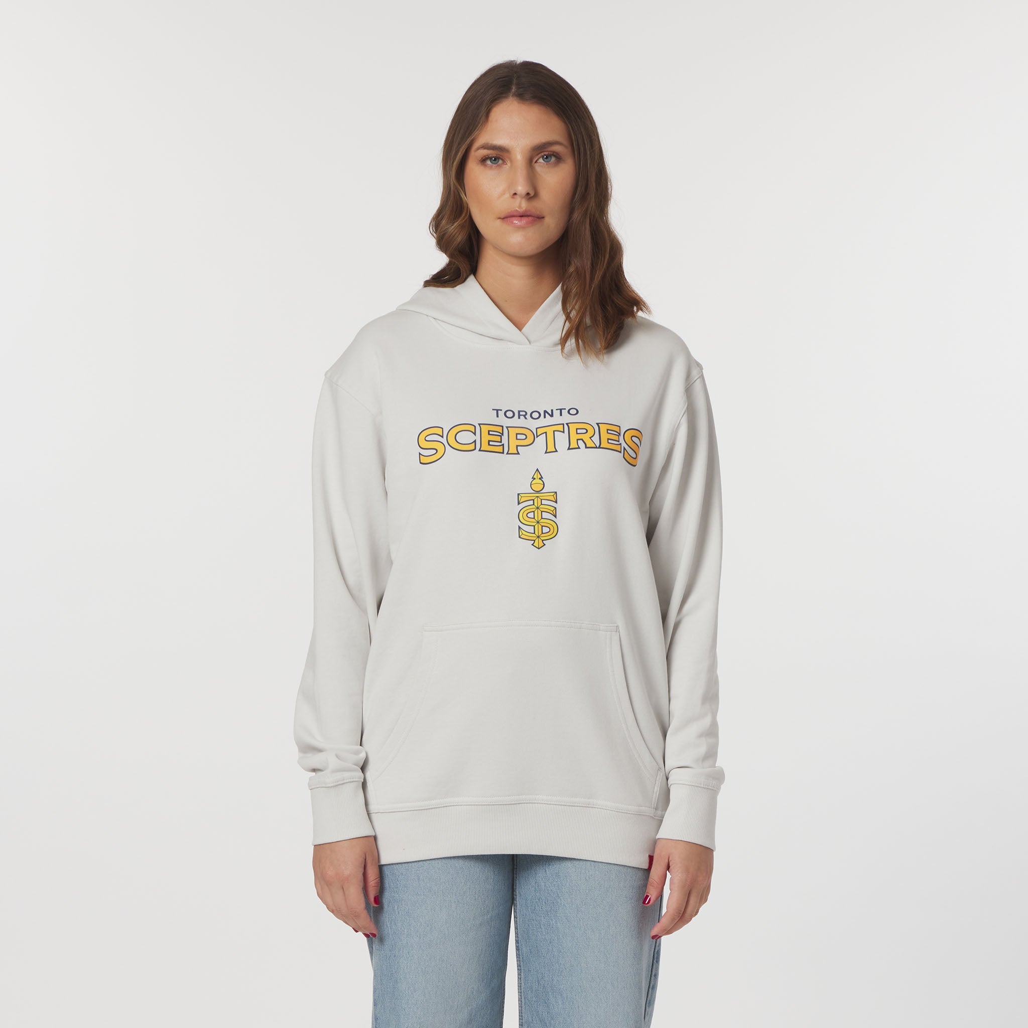 Adult Toronto Sceptres Sportiqe Velvet Logo Drake Hoodie - Hoodie in Stone
