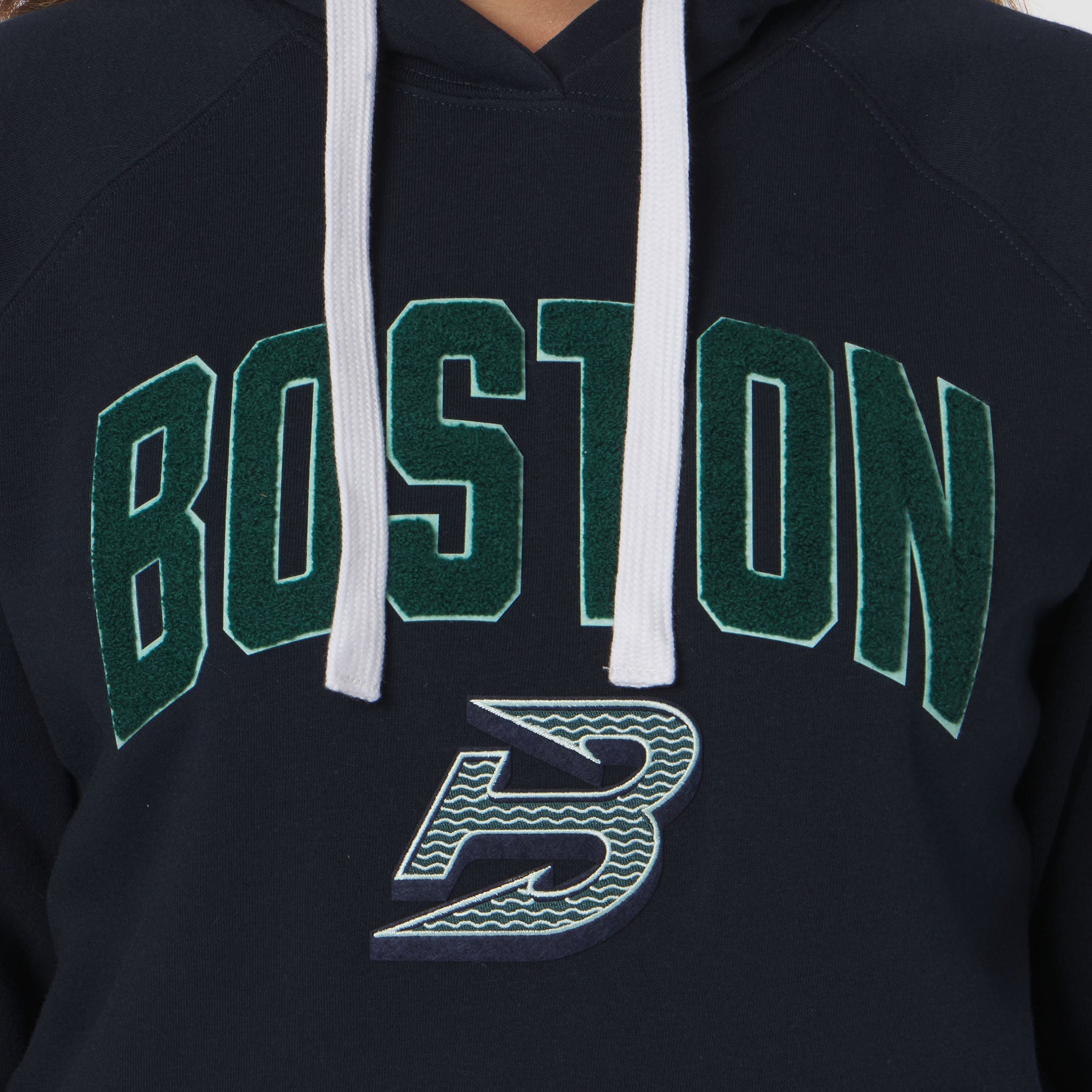Adult Boston Fleet Sportiqe Chenille Olsen Hoodie - Hoodie in Navy