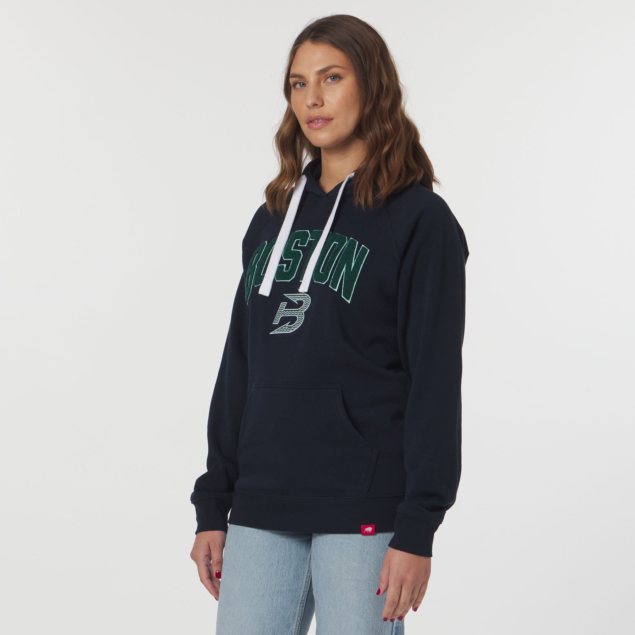 Adult Boston Fleet Sportiqe Chenille Olsen Hoodie - Hoodie in Navy