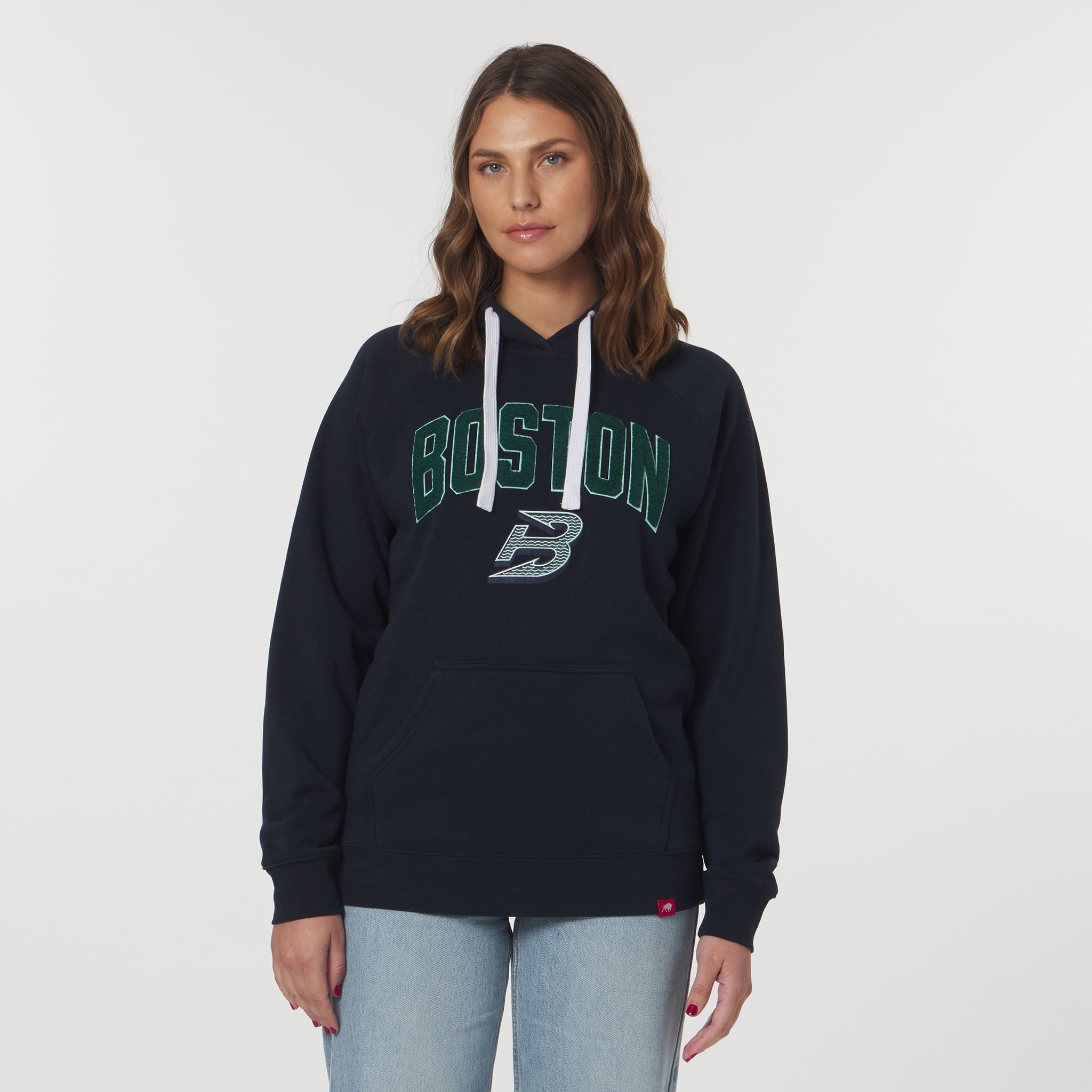 Adult Boston Fleet Sportiqe Chenille Olsen Hoodie - Hoodie in Navy