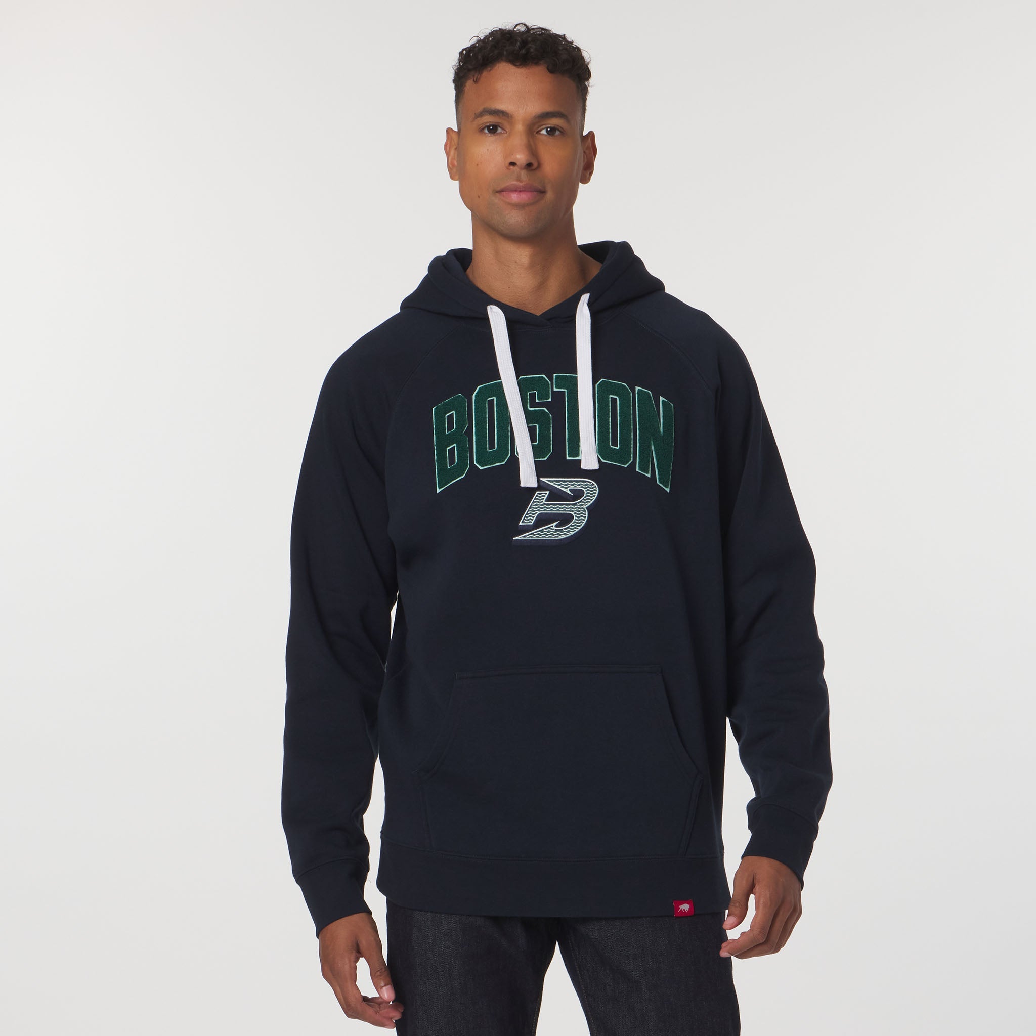 Adult Boston Fleet Sportiqe Chenille Olsen Hoodie - Hoodie in Navy
