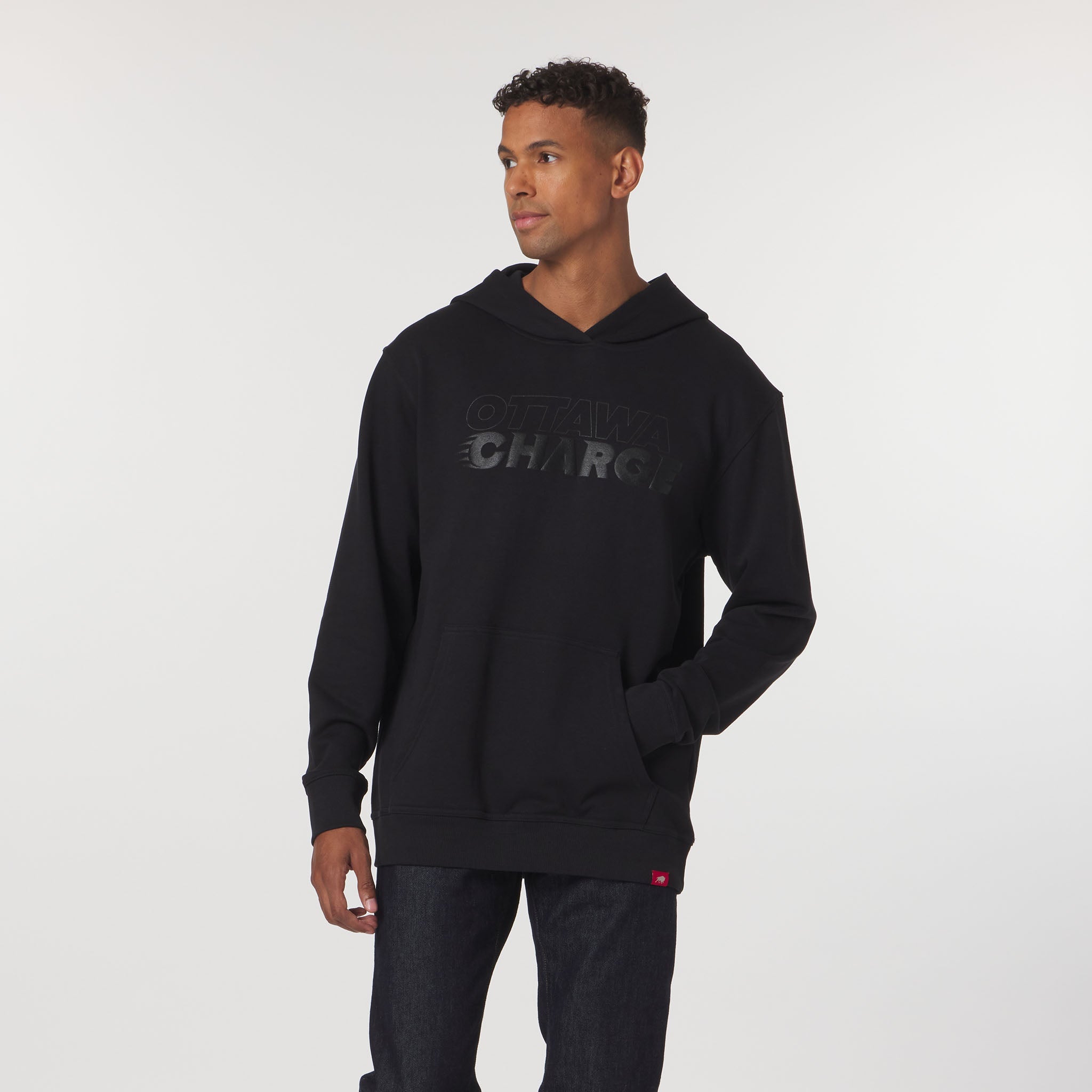 Adult Ottawa Charge Sportiqe Puff Ink Logo Drake Hoodie - Hoodie in Black