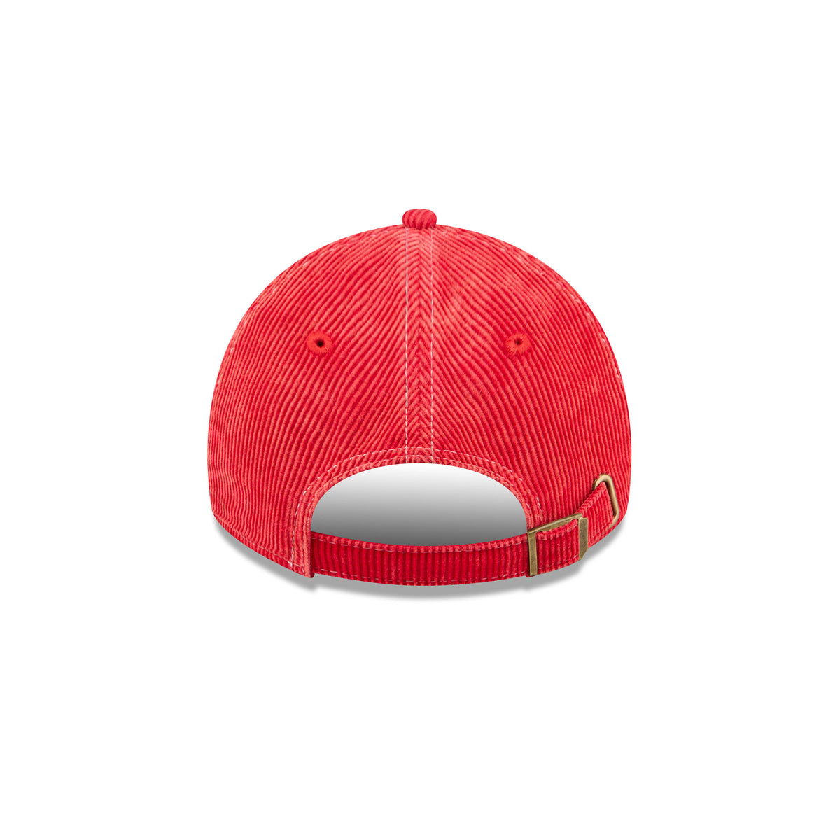 Red Corduroy Embroidered Ottawa Charge Logo Hat Back Tuck Strap with Buckle