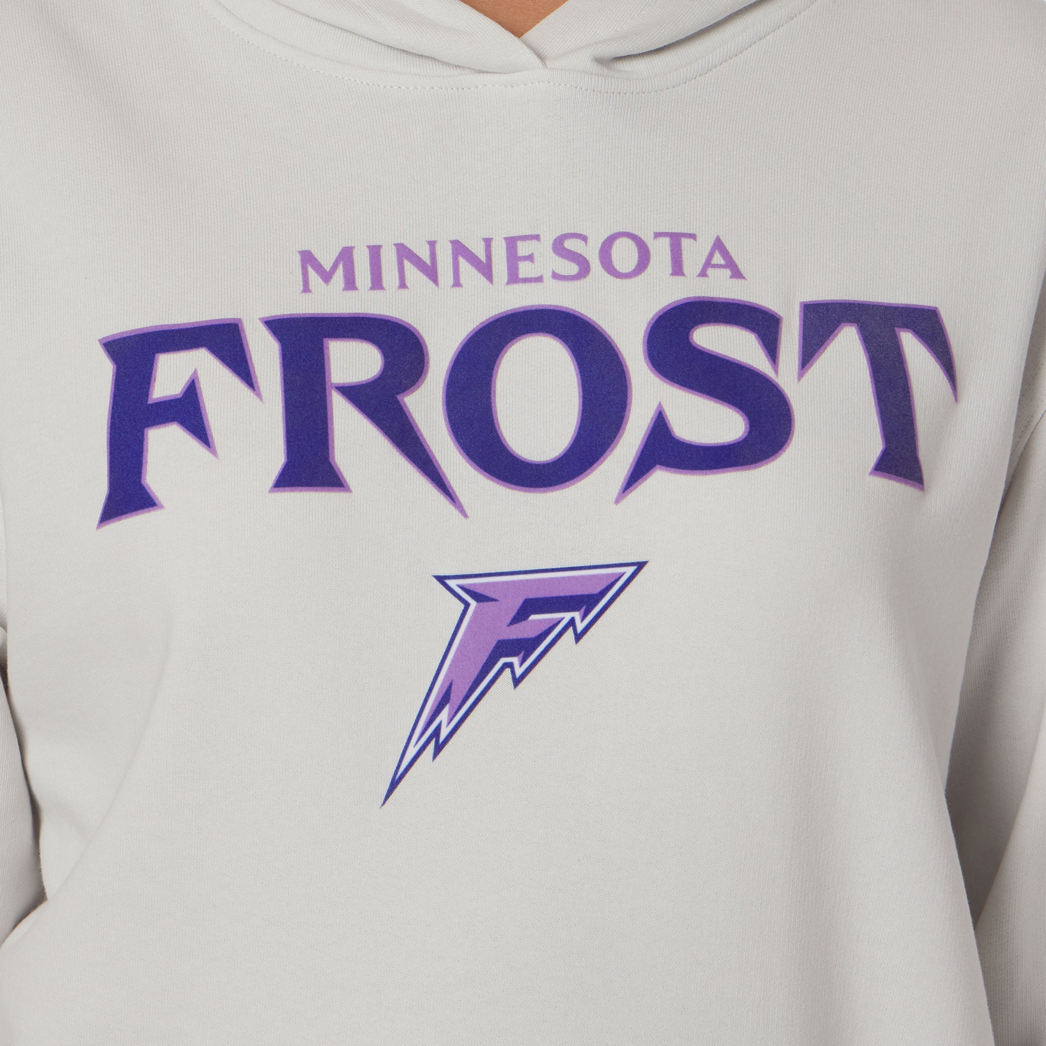 Adult Minnesota Frost Sportiqe Velvet Logo Drake Hoodie - Hoodie in Stone
