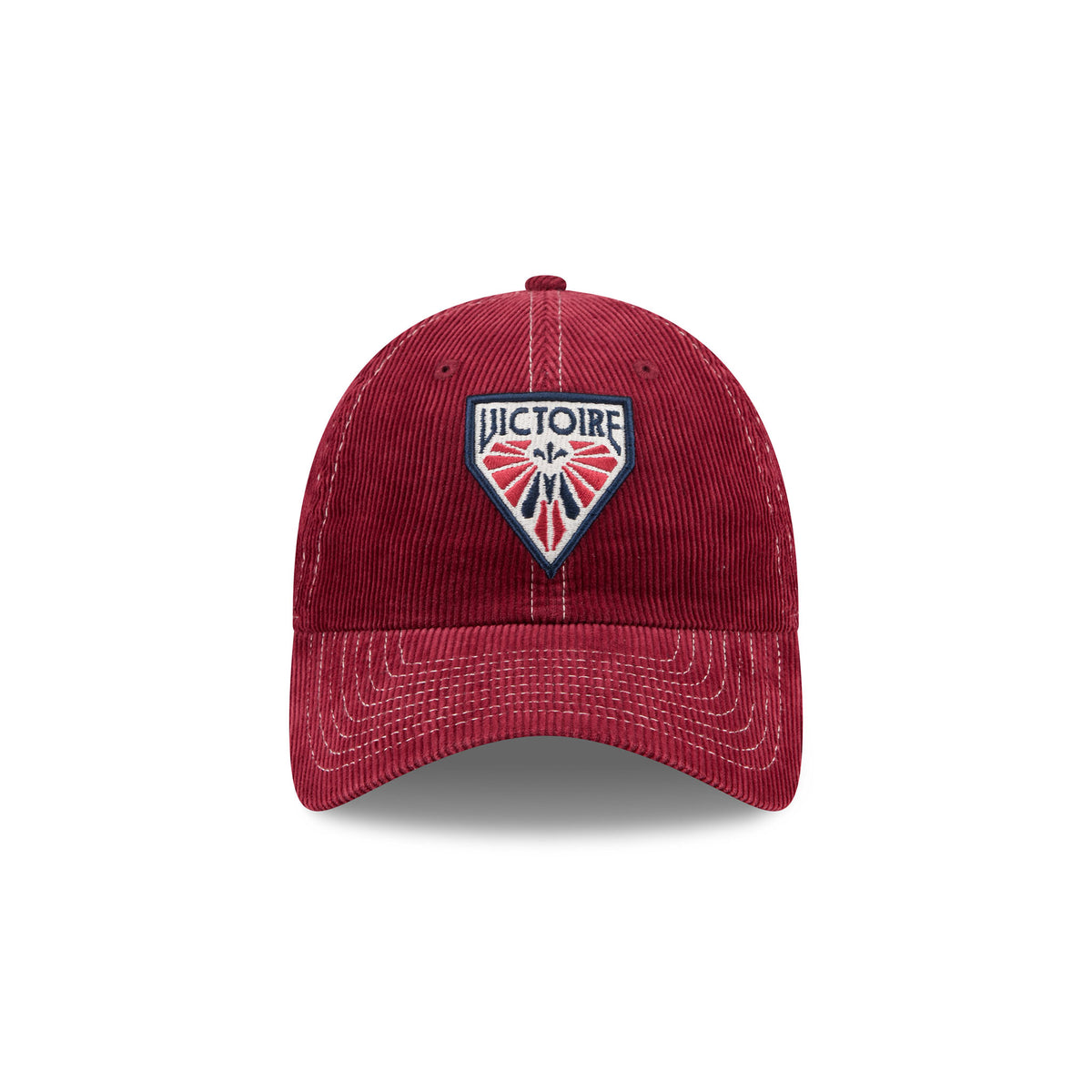 Maroon Corduroy Embroidered Montreal Victoire Logo Hat Front