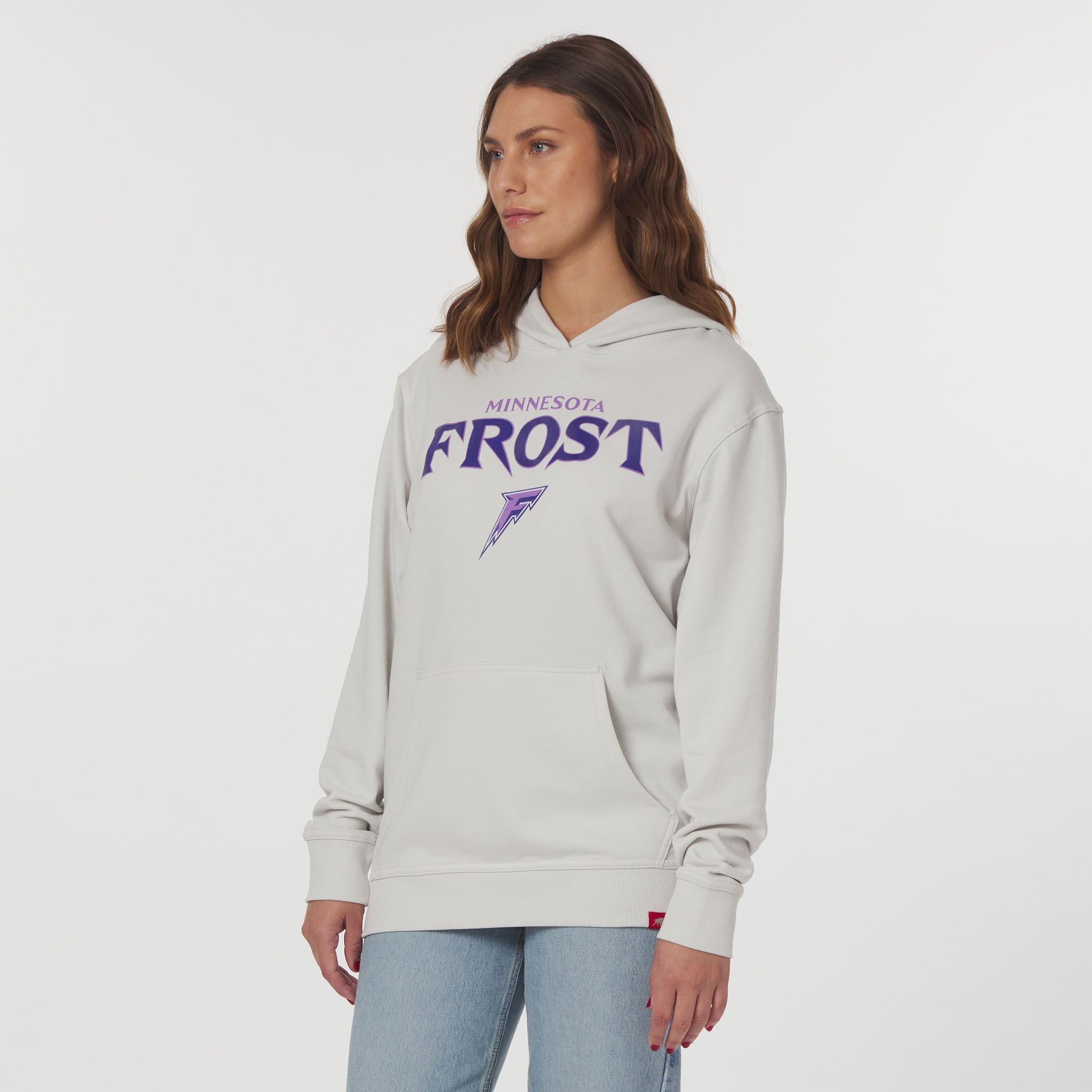 Adult Minnesota Frost Sportiqe Velvet Logo Drake Hoodie - Hoodie in Stone