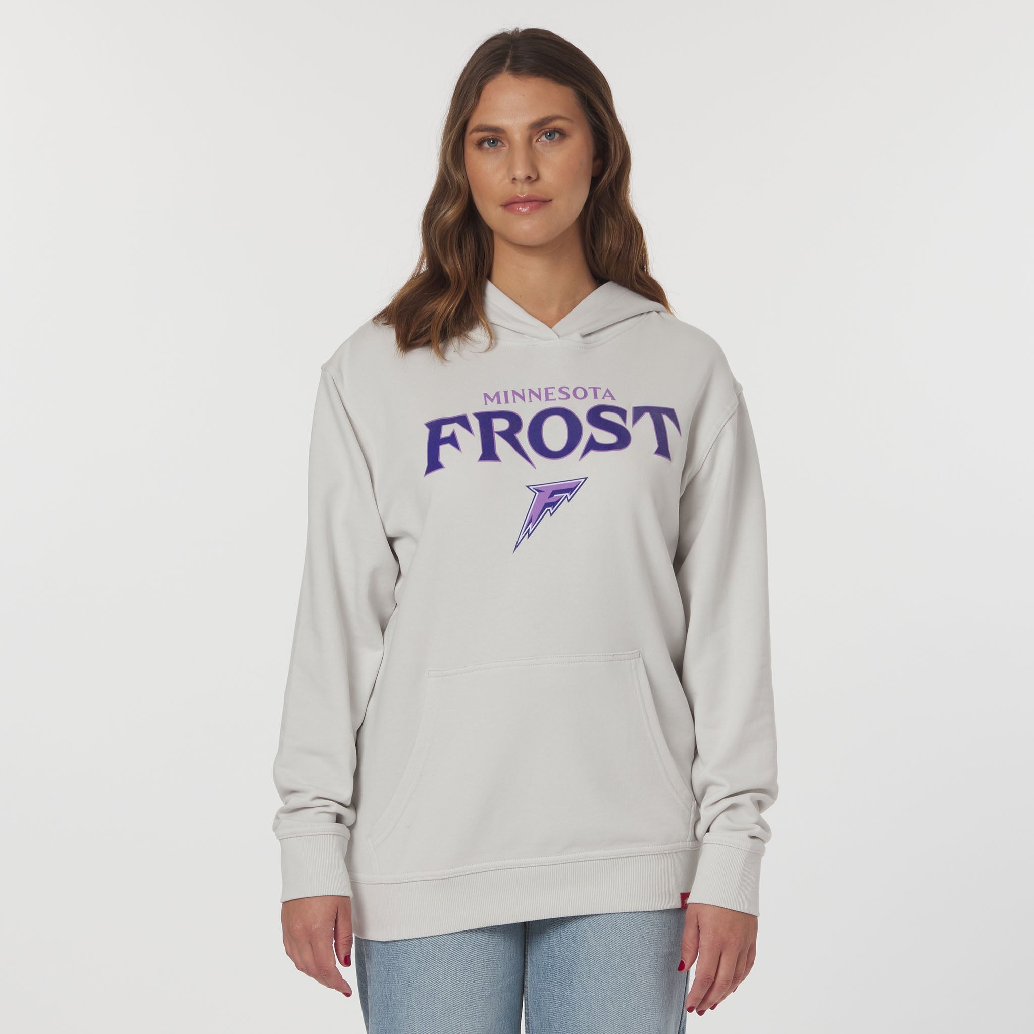 Adult Minnesota Frost Sportiqe Velvet Logo Drake Hoodie - Hoodie in Stone