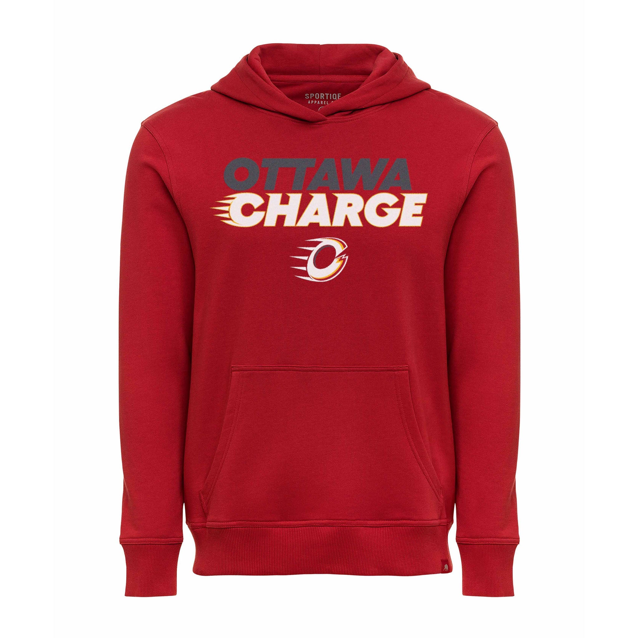 Adult Ottawa Charge Sportiqe Velvet Logo Drake Hoodie - Hoodie in Red