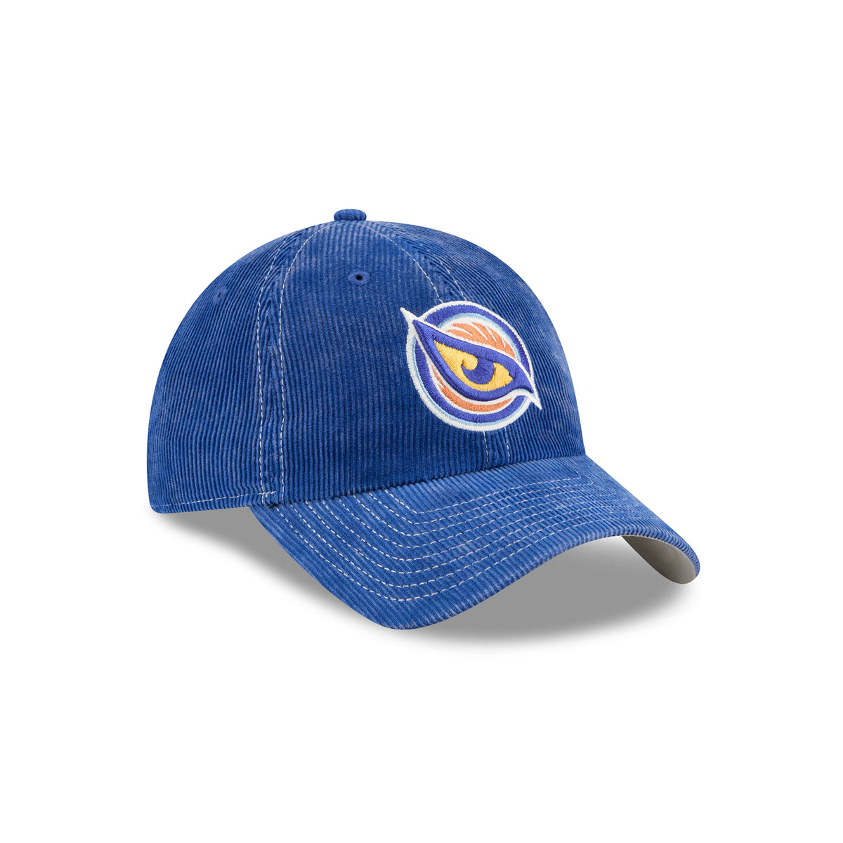 Blue Corduroy Embroidered Vancouver Goldeneyes Logo Hat Angled Right