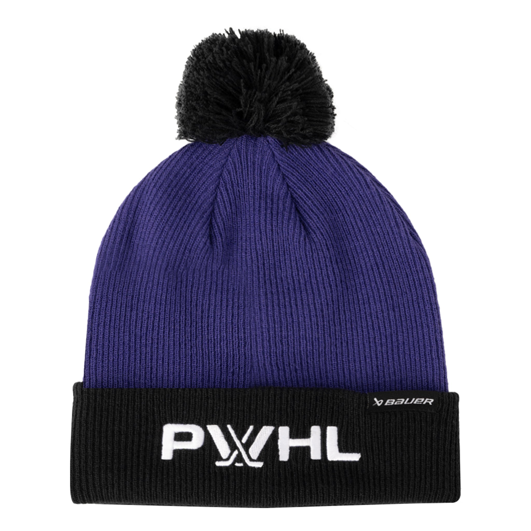 Adult PWHL Bauer Knit Pom - Hat in Purple