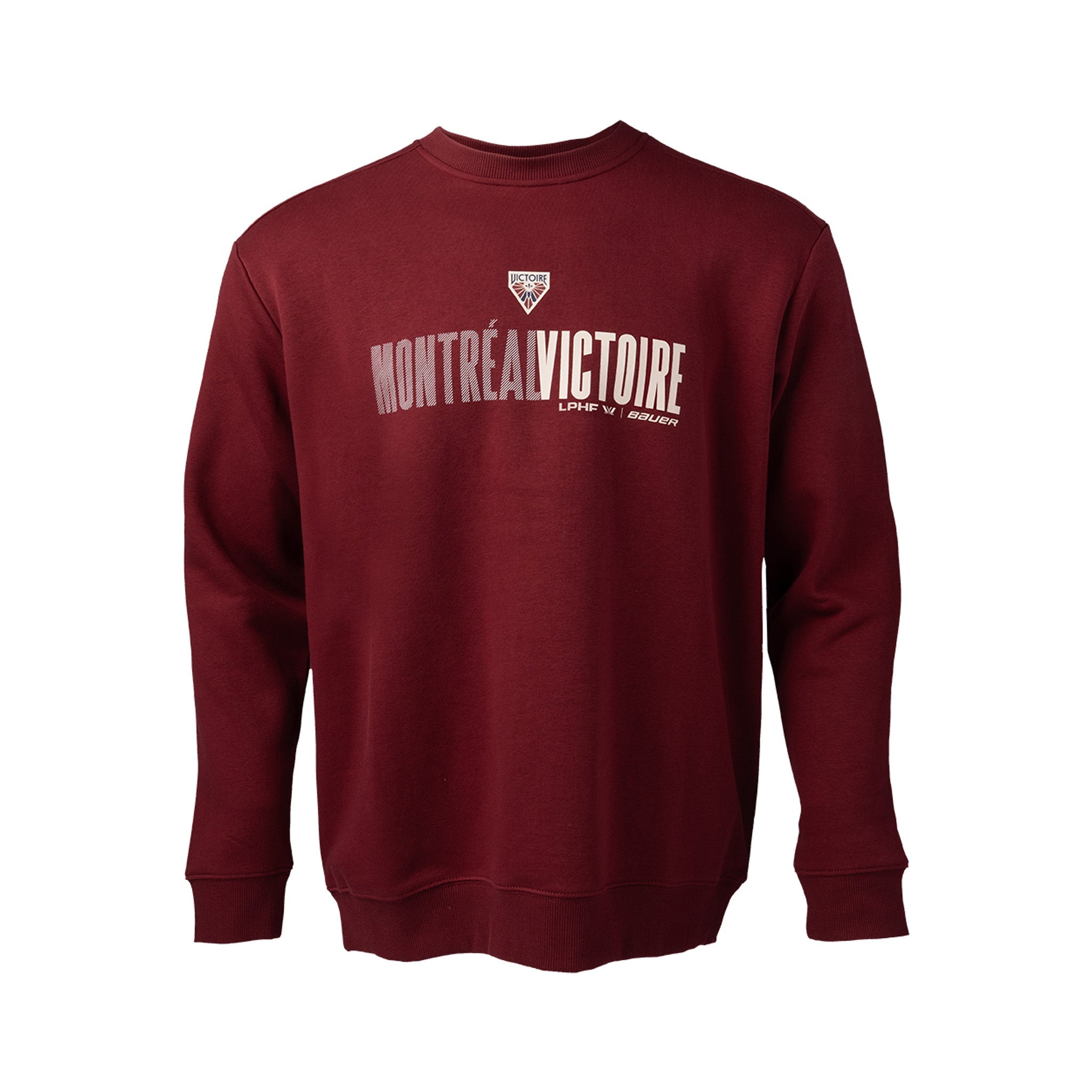 Adult Montreal Victoire Bauer Fleece Crew - Crewneck in Maroon