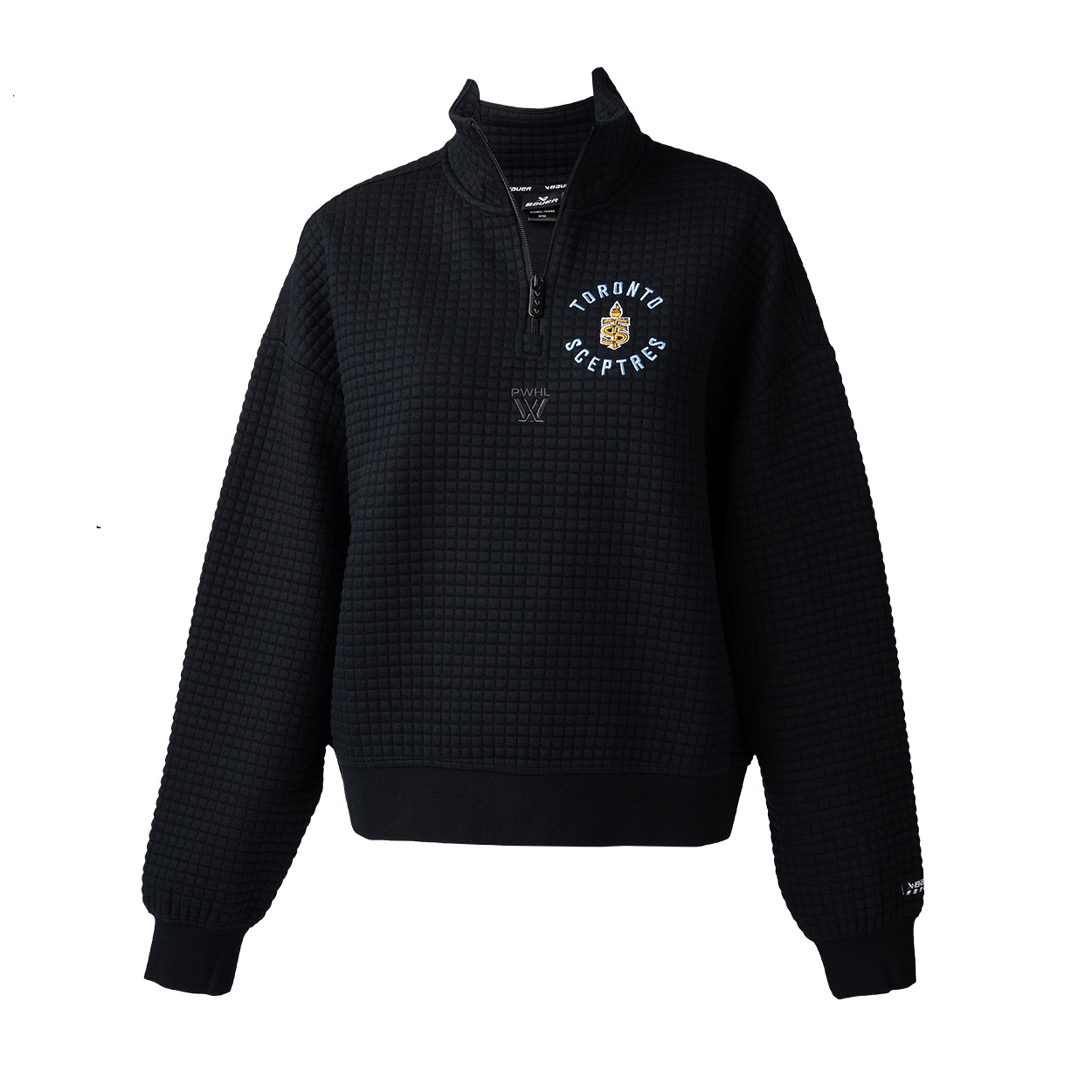 Women's Toronto Sceptres Bauer Quilted Half Zip Sweater - Sweater in Black