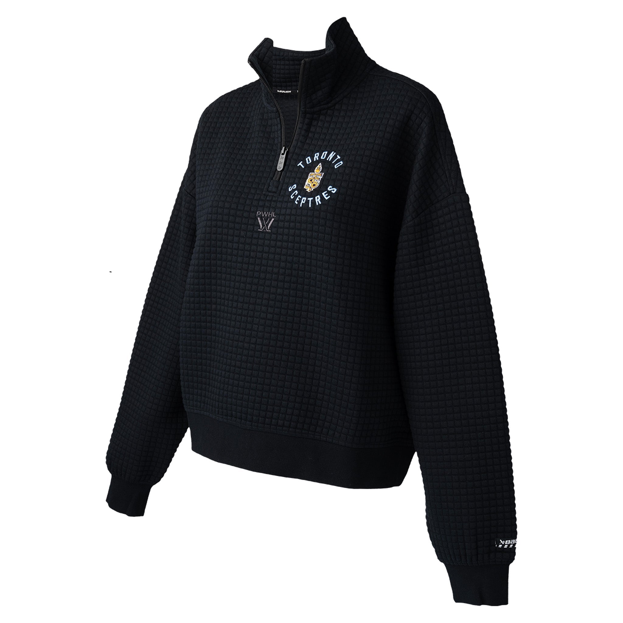 Women's Toronto Sceptres Bauer Quilted Half Zip Sweater - Sweater in Black
