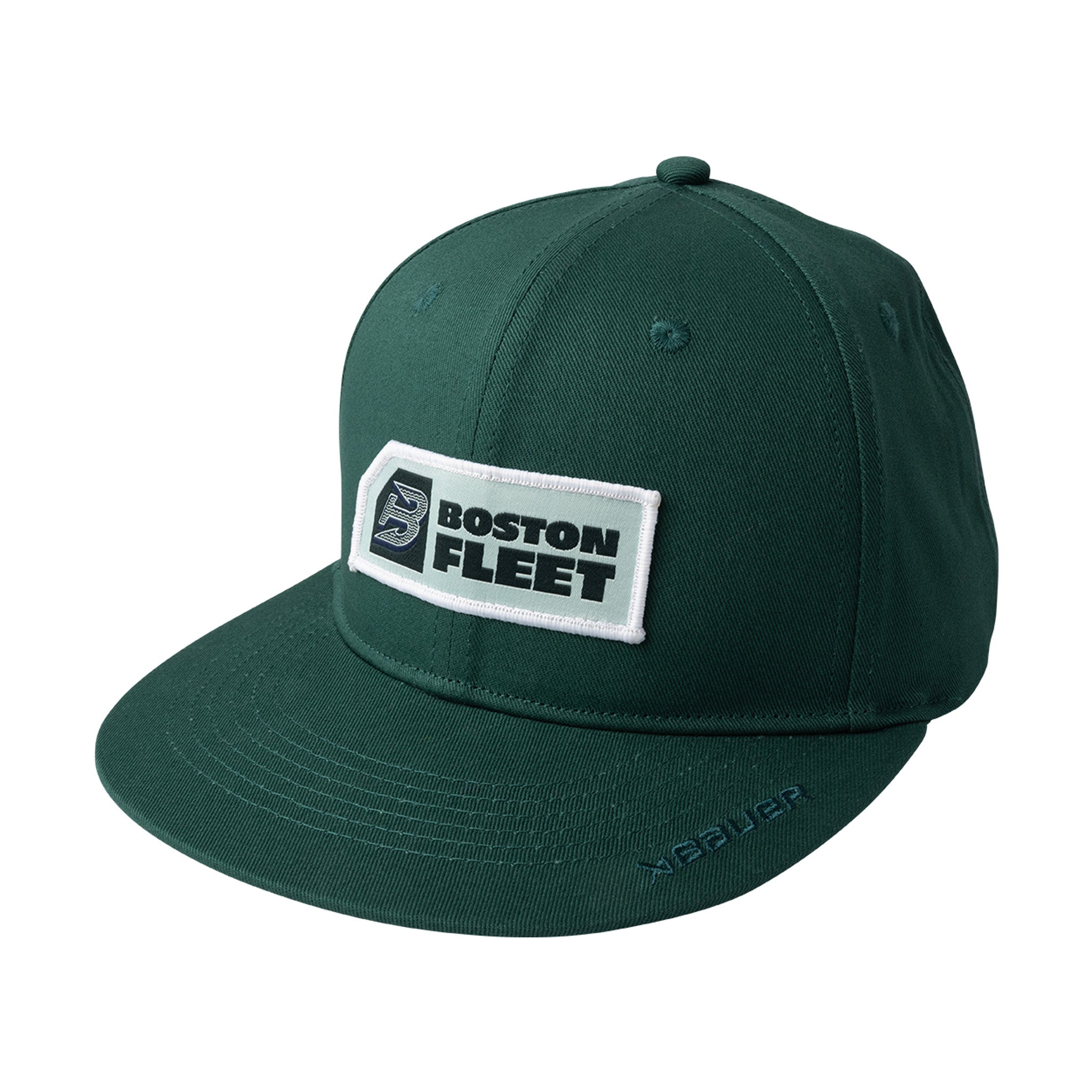 Adult Boston Fleet Bauer Flat Brim Snapback Hat - Hat in Green