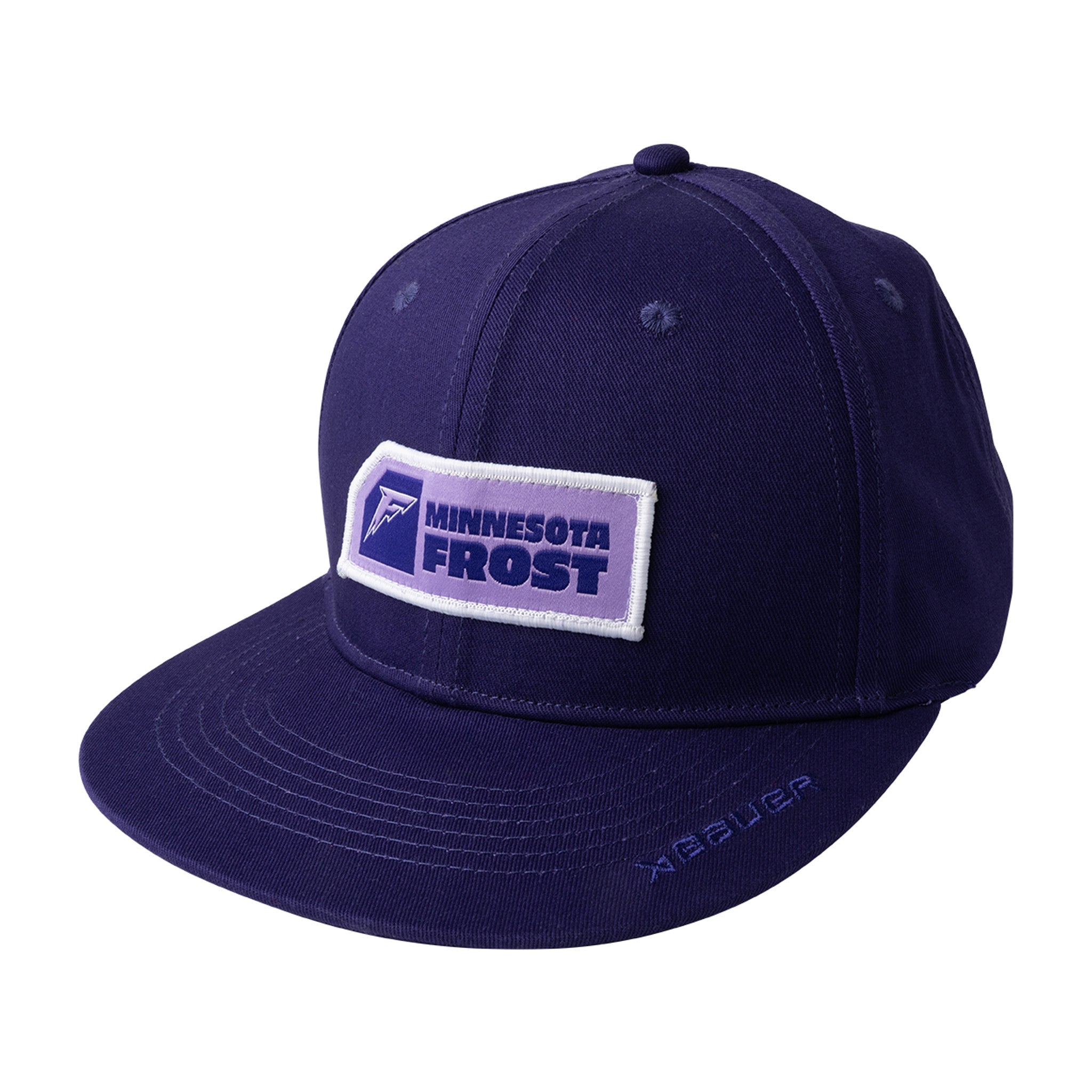 Adult Minnesota Frost Bauer Flat Brim Snapback Hat - Hat in Purple