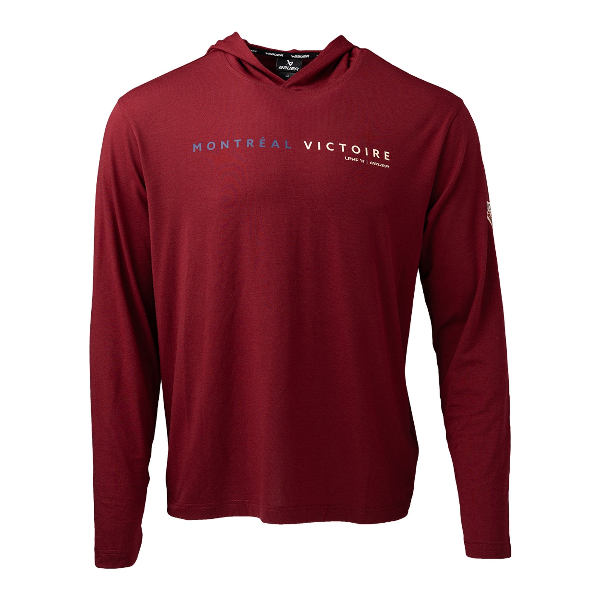 Adult Montreal Victoire Bauer Lightweight Hoodie - Hoodie in Maroon