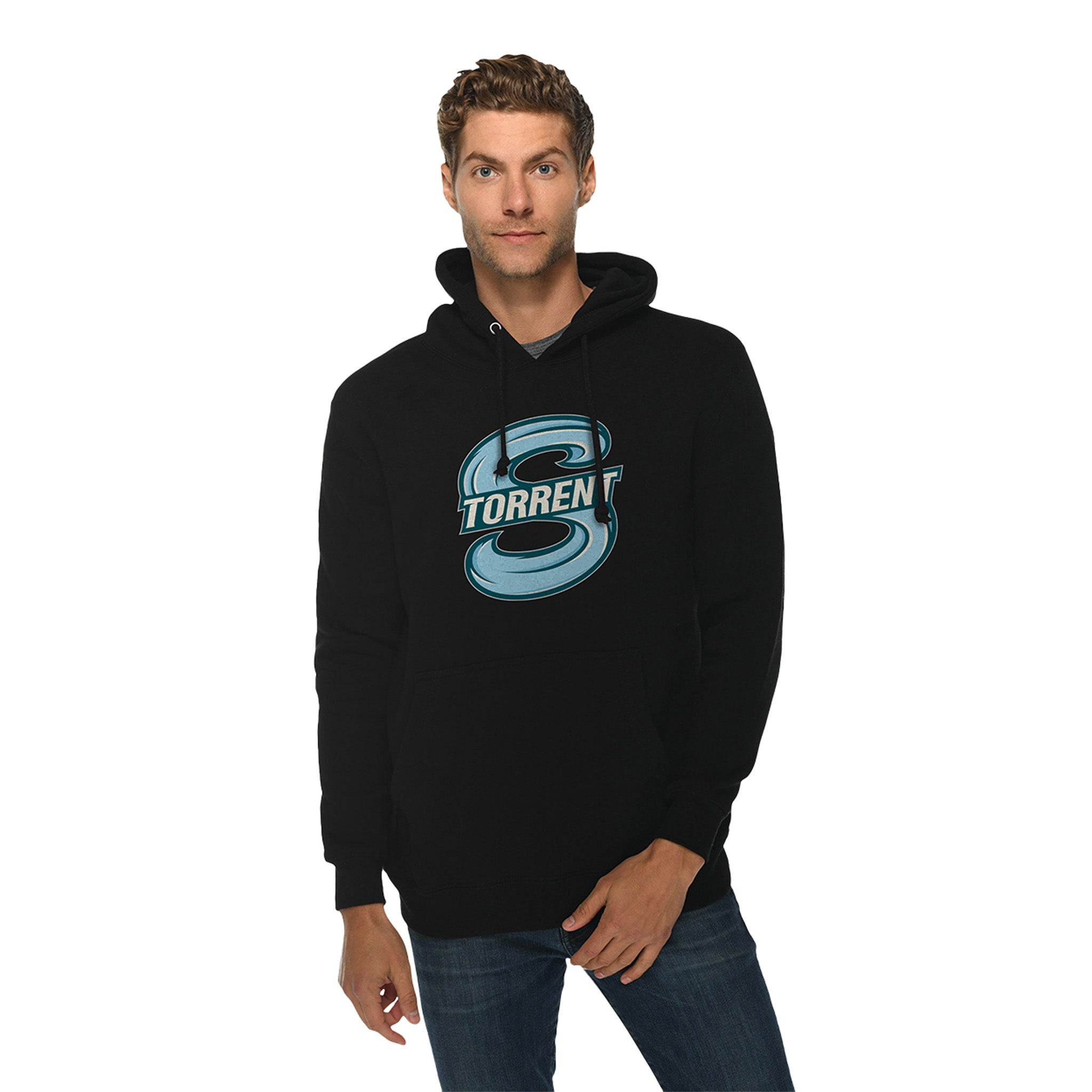 Adult Seattle Torrent Bauer Logo Premium Hoodie - Hoodie in Black