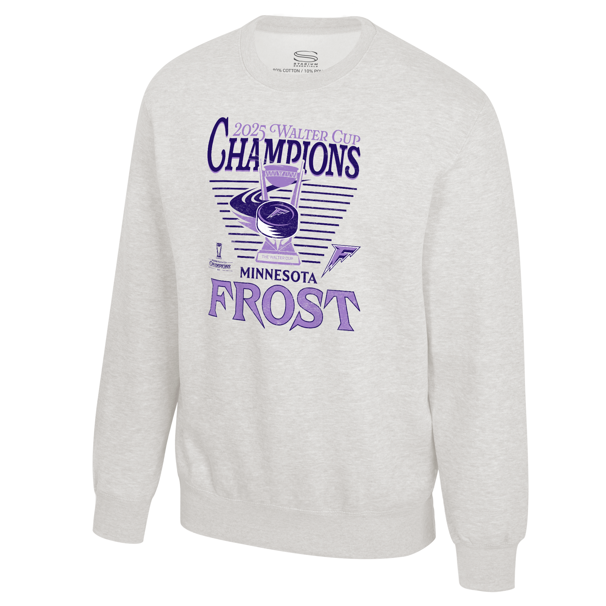 Minnesota Frost Adult Stadium Essentials Championship Upwards 25 Crew - Crewneck in Oatmeal Heather