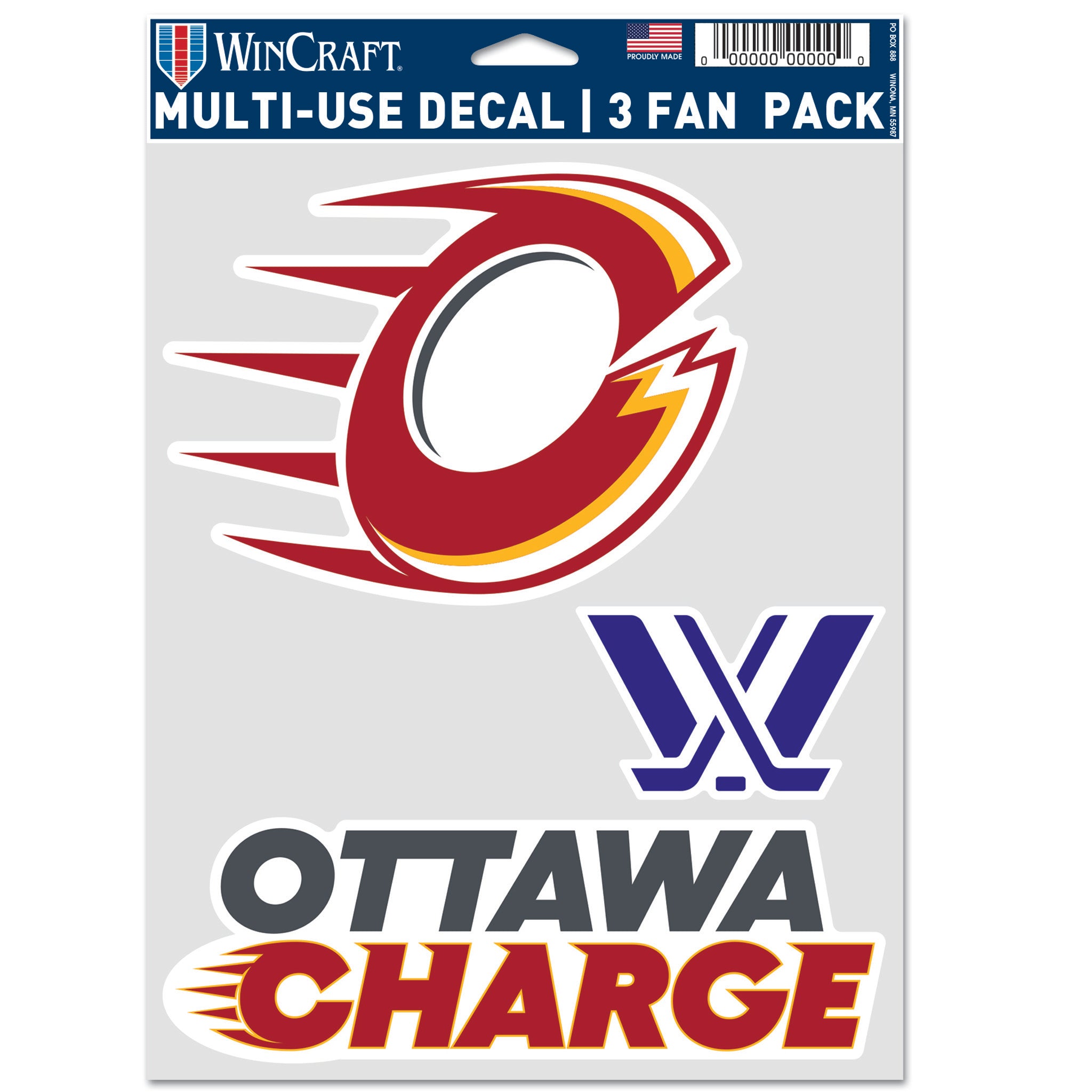 Ottawa Charge Decal 3 - Pack - Decal in