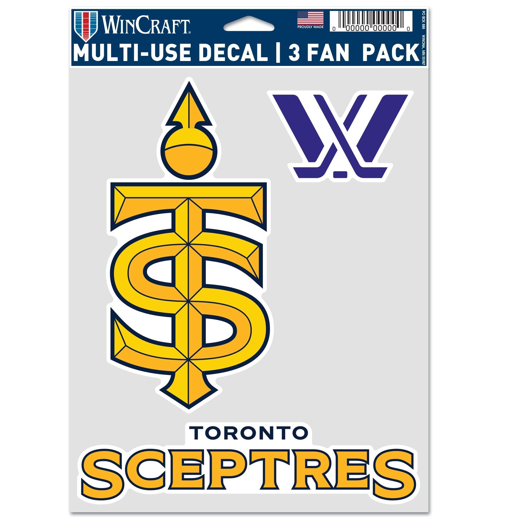 Toronto Sceptres Decal 3 - Pack - Decal in
