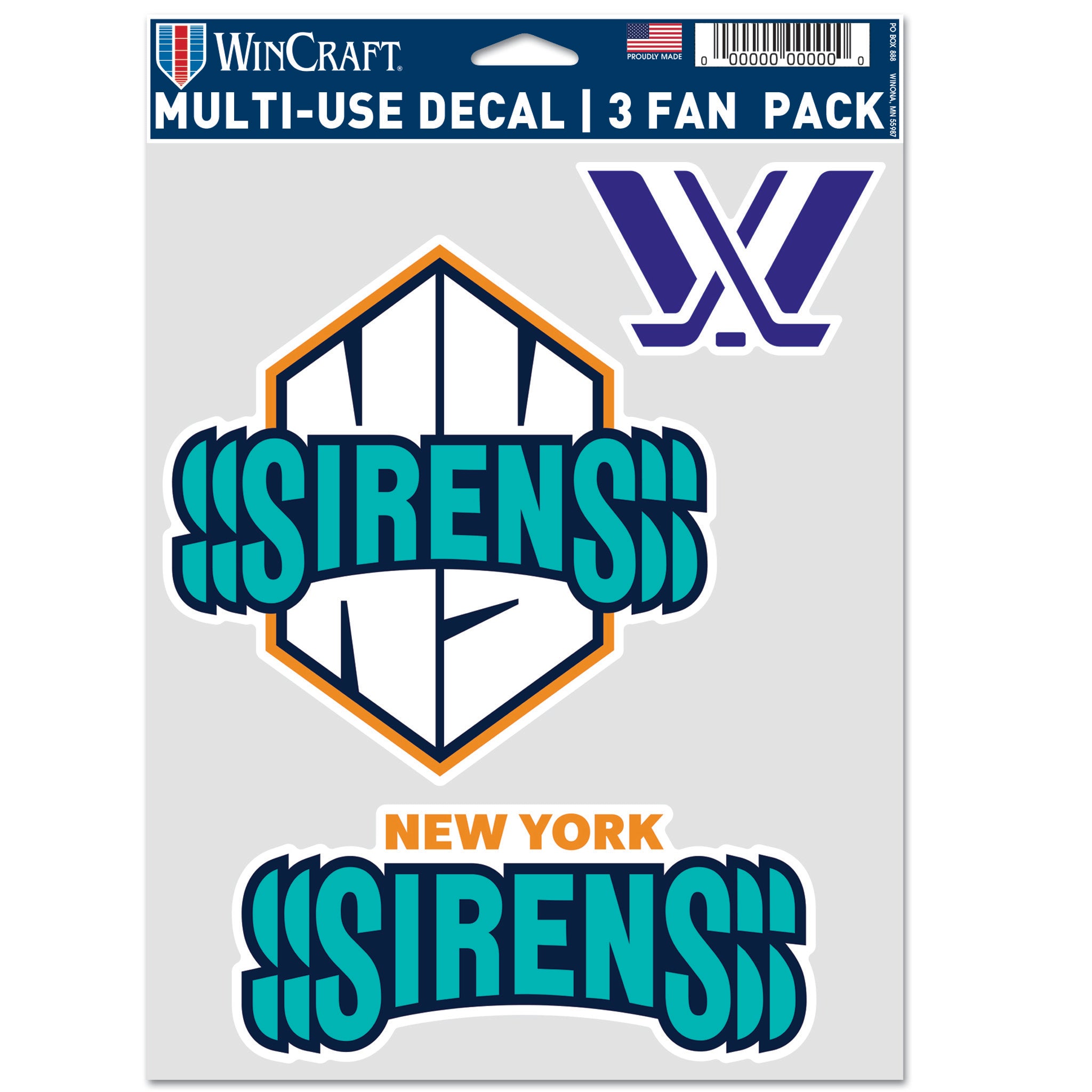 New York Sirens Decal 3 - Pack - Decal in