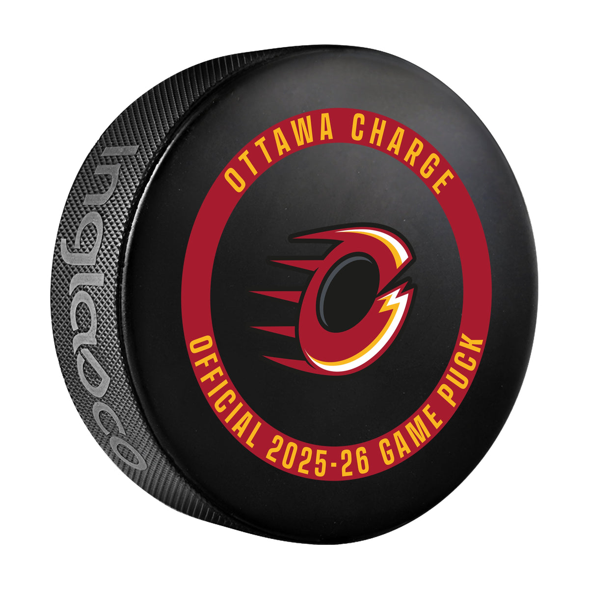 Ottawa Charge Officially Licensed 2025-2026 Game Puck Design In Cube