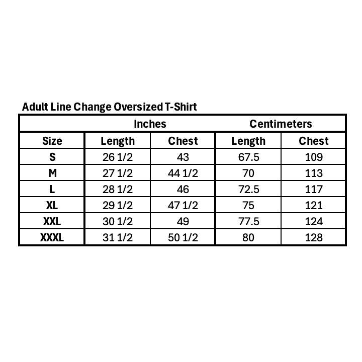 Seattle Adult Line Change Arched Design Oversized T-Shirt - T-Shirt in White