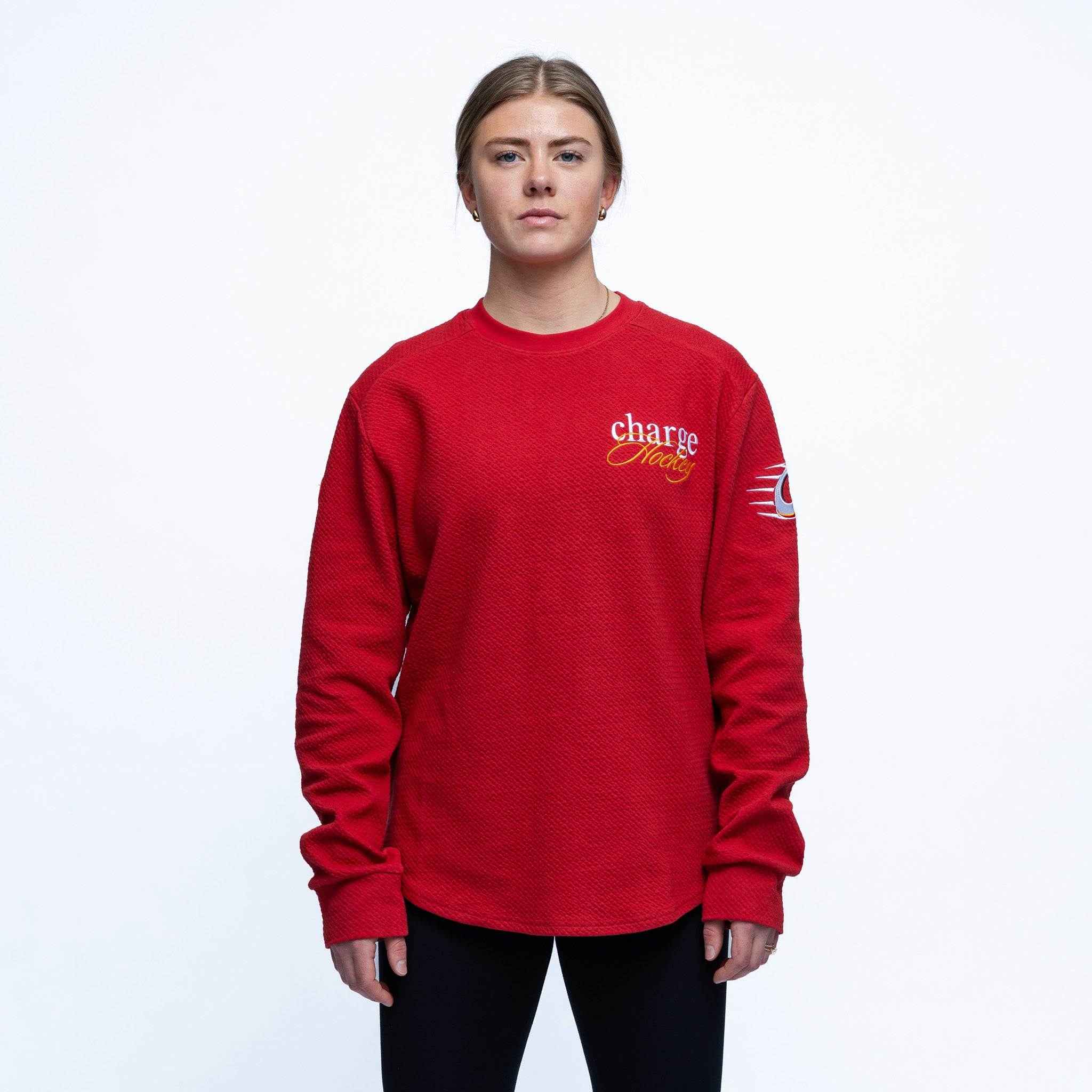 Adult Ottawa Charge Royalty Waffle Crew - Crewneck in XS