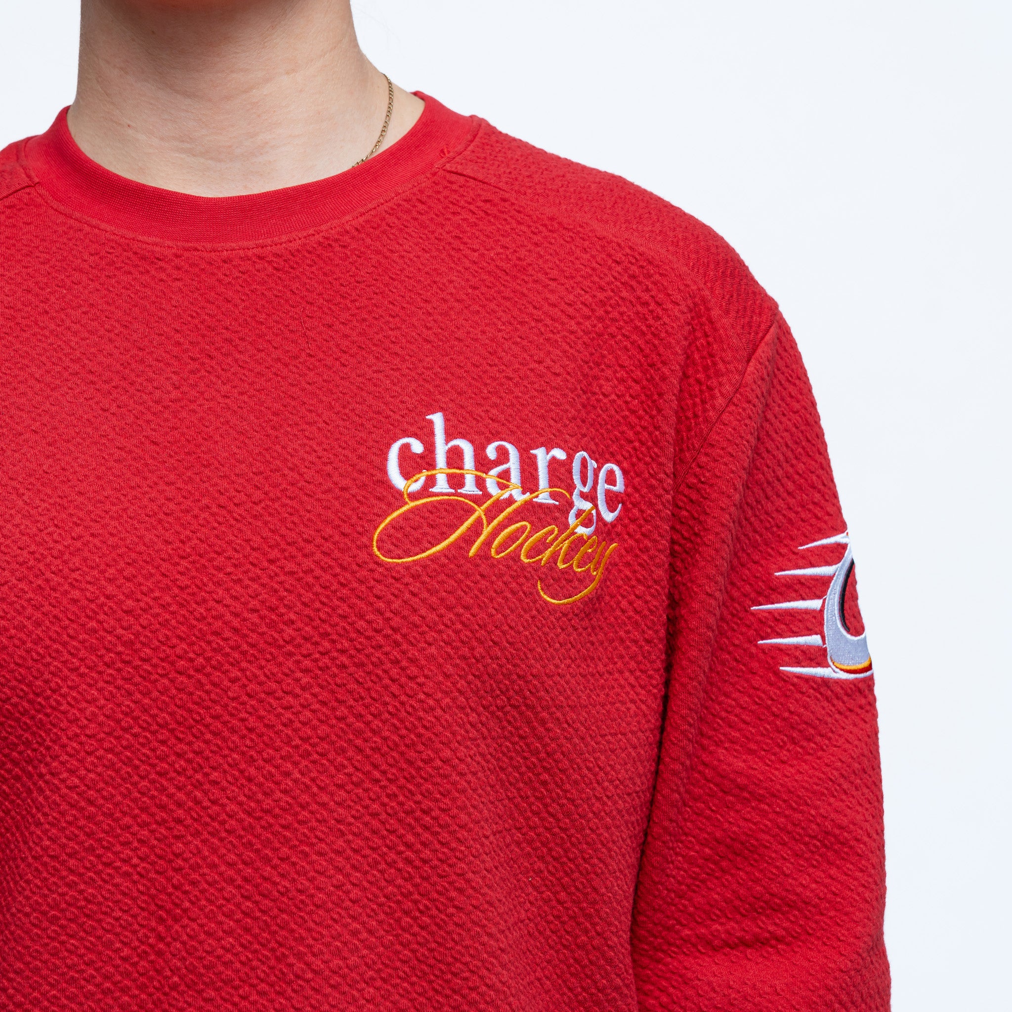 Adult Ottawa Charge Royalty Waffle Crew - Crewneck in XS