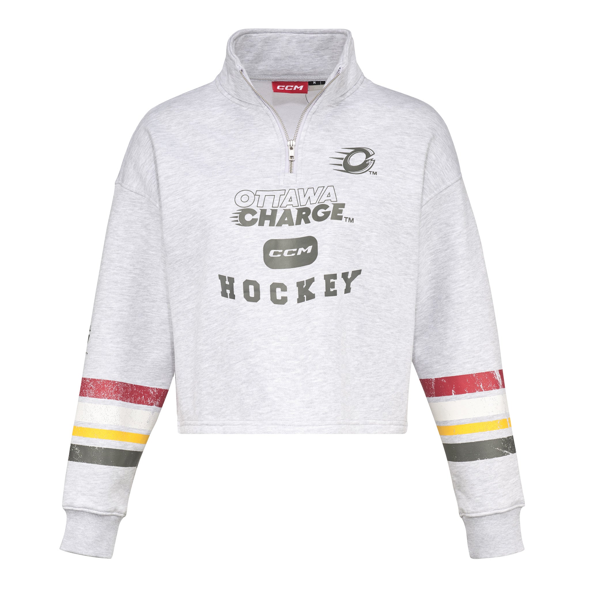 Women's Ottawa Charge CCM Varsity Quarter Zip - Crewneck in S
