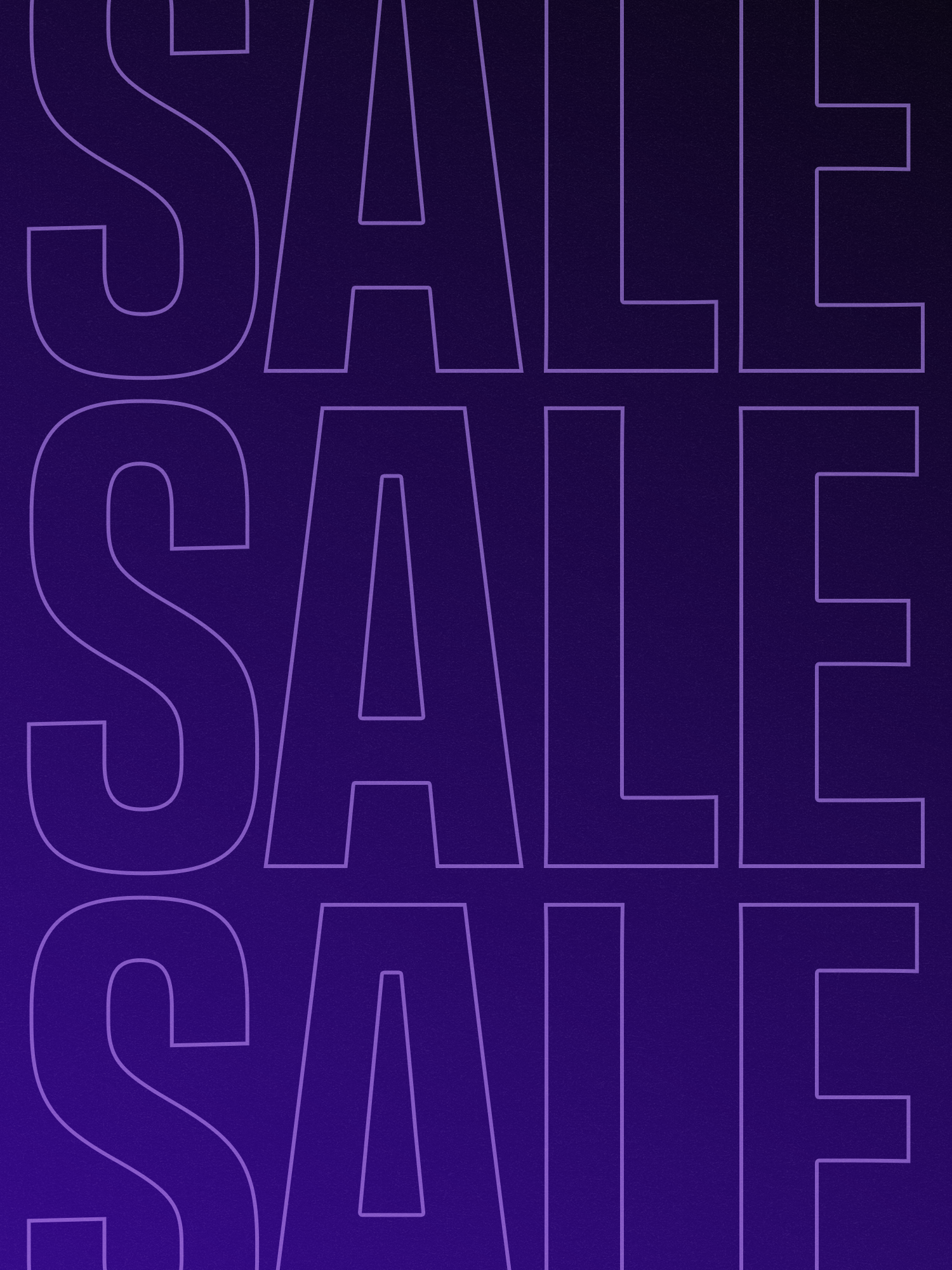 Repetitive 'SALE' text on a purple background
