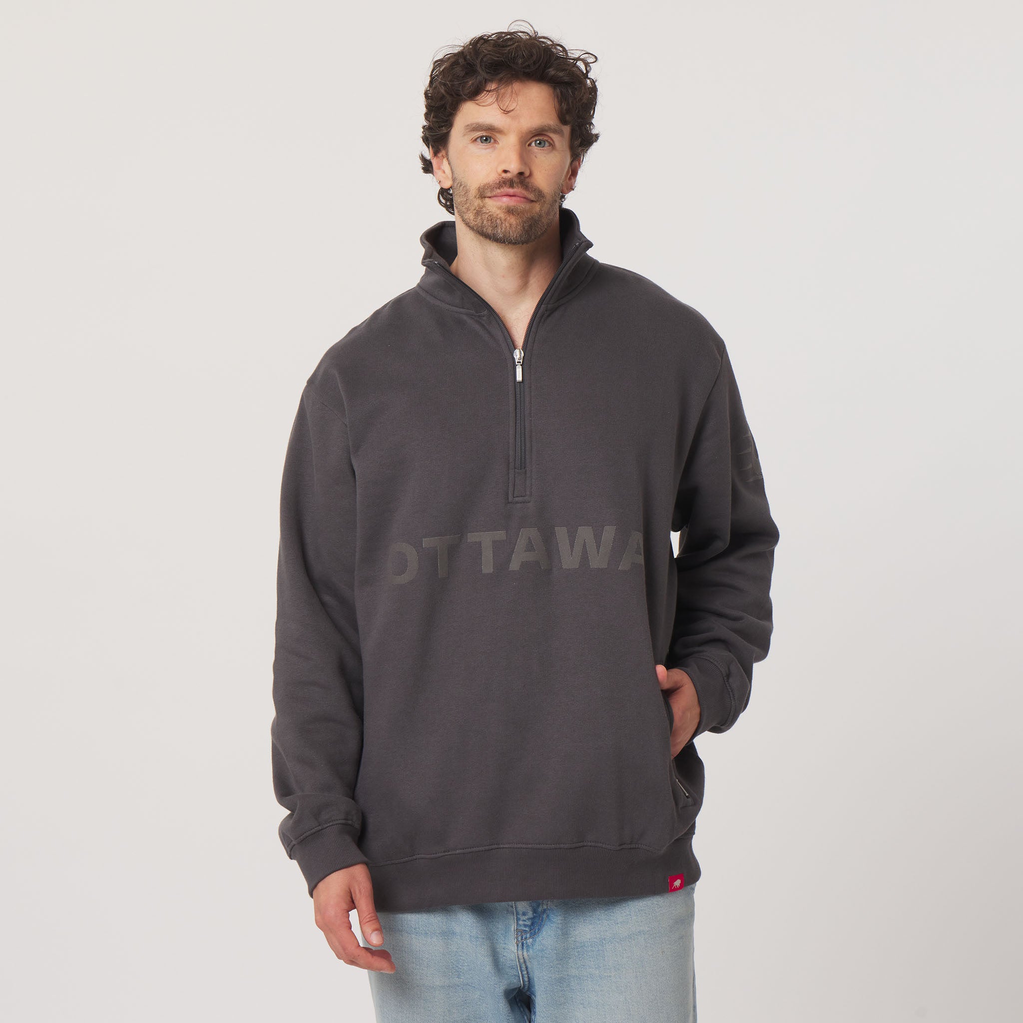 Adult Ottawa Charge Sportiqe Tonal Sainz Quarter Zip - Quarter Zip in S