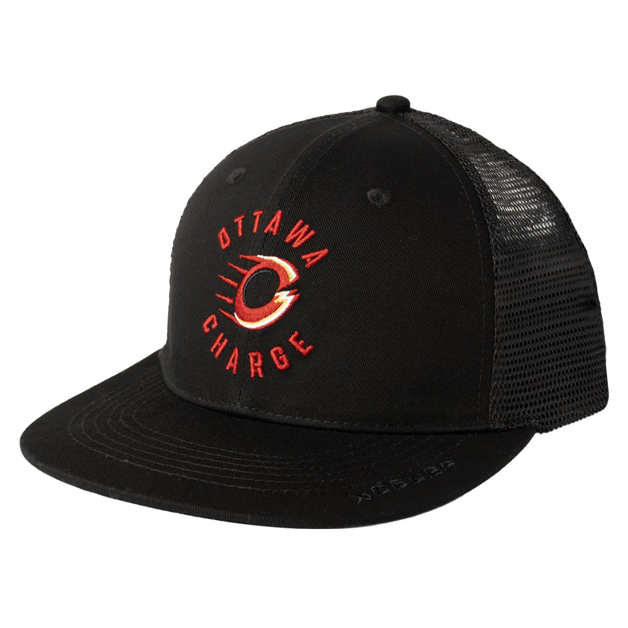 Ottawa Charge Adult Bauer Flat Brim Hat - Hat in Black